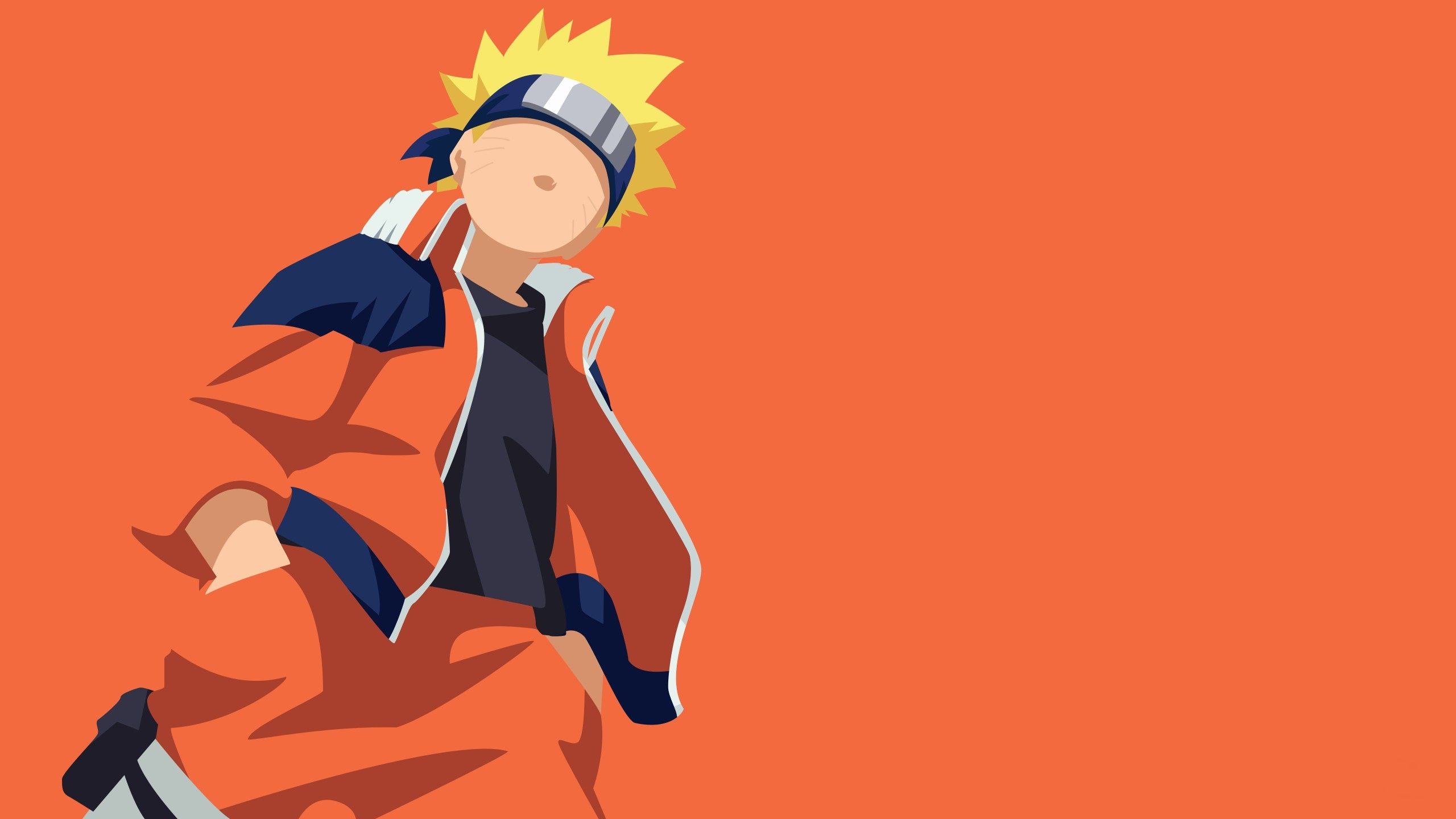 2560x1440 Wallpaper game, Naruto, anime, orange, ninja, hero, asian, manga for mobile and desktop, section минимализм, resolution 2560x1440