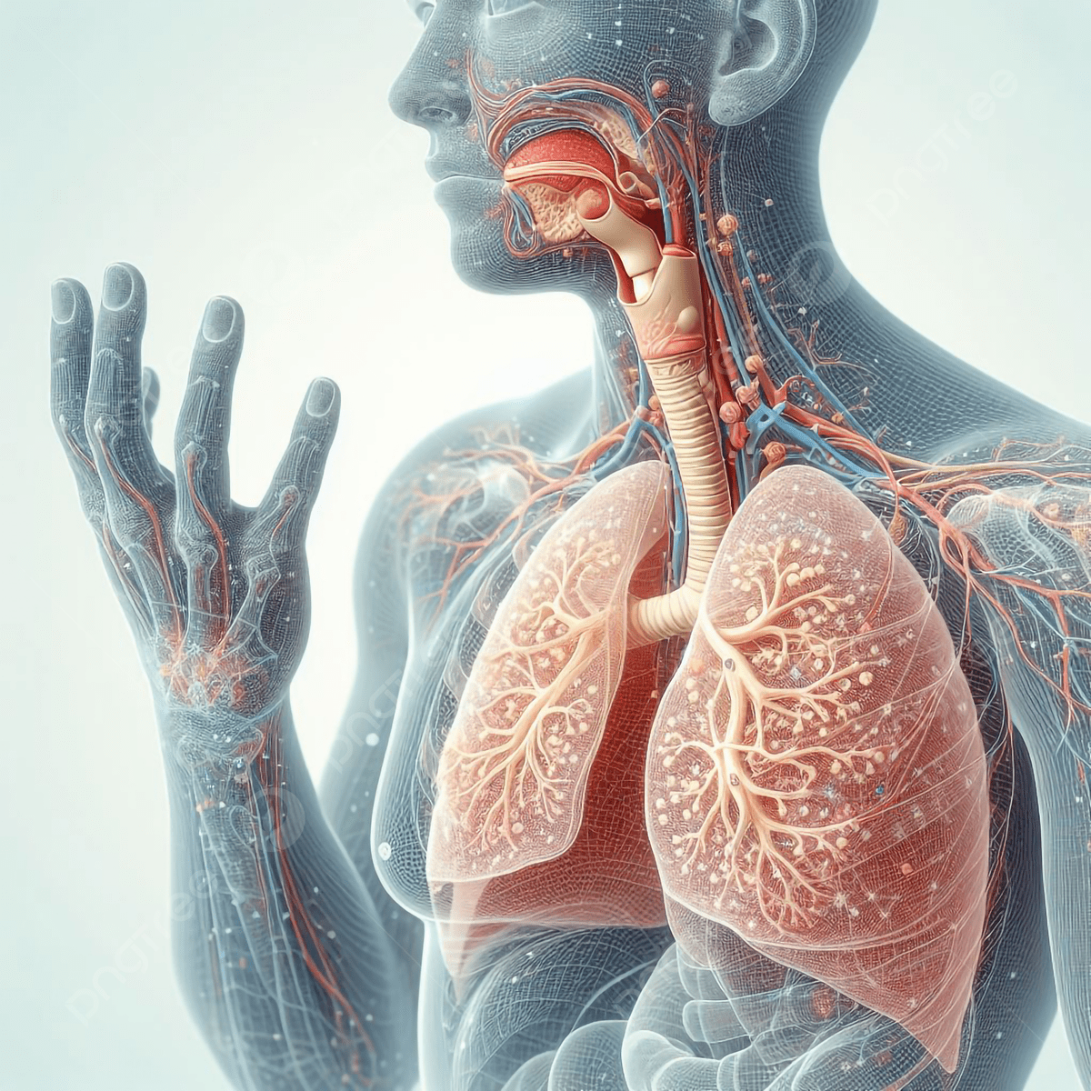 1200x1200 3D Vector Of Human Respiratory System Lungs Alveoli Background, Lungs, Anatomy, Human Organ Background Image And Wallpaper for Free Download