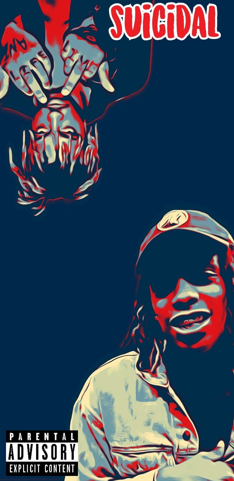 800x1644 Suicidal, album cover, melly, juice wrld, rap, rapper, rip juice, song, ynw, HD phone wallpaper