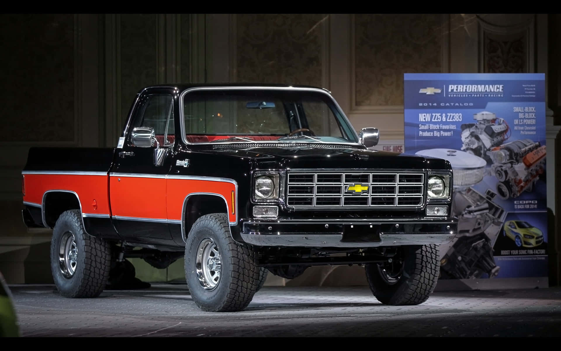 1920x1200 Download Pickup Truck Orange Black Chevrolet K5 Blazer Wallpaper