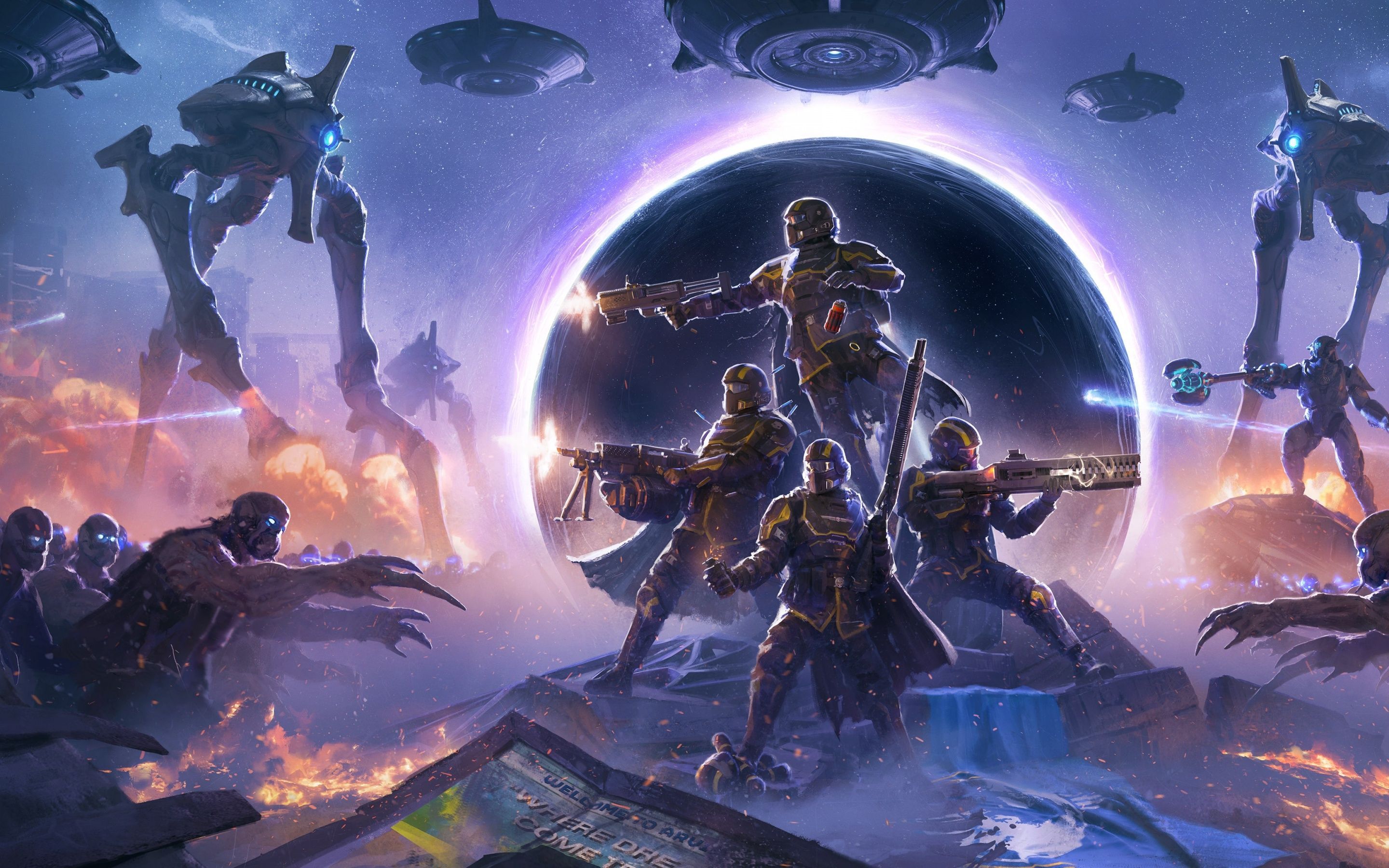2880x1800 Helldivers 2 Wallpaper 4K, Omens of Tyranny, 2024 Games