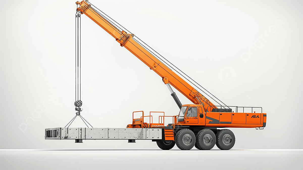 1200x673 The Large Mobile Crane With The Long Boom Is Ready To Lift Concrete Beam Background, Crane, Truck, Vehicle Background Image And Wallpaper for Free Download