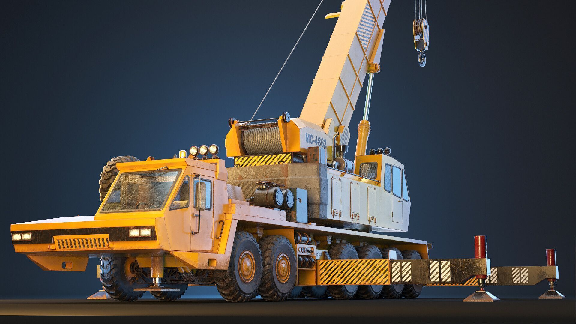1920x1080 3D model Mobile crane