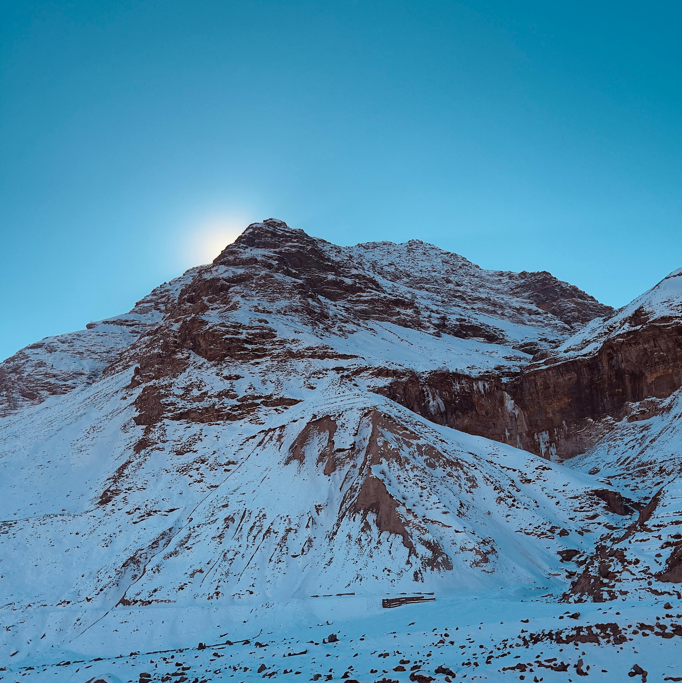 2834x2841 Sunrise Beyond the Sissu Mountains in India · Free