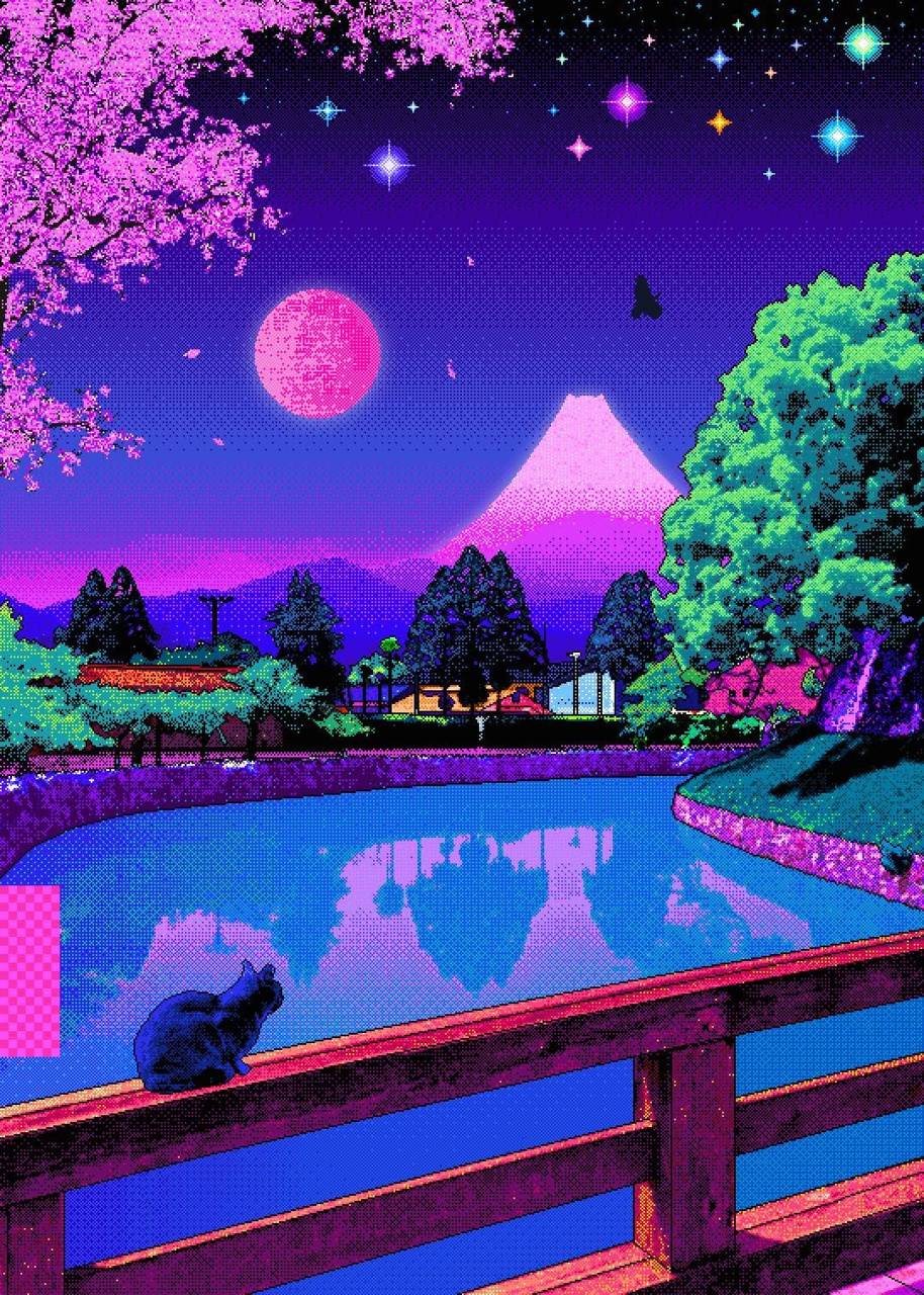914x1280 Pastel Pixel Wallpaper
