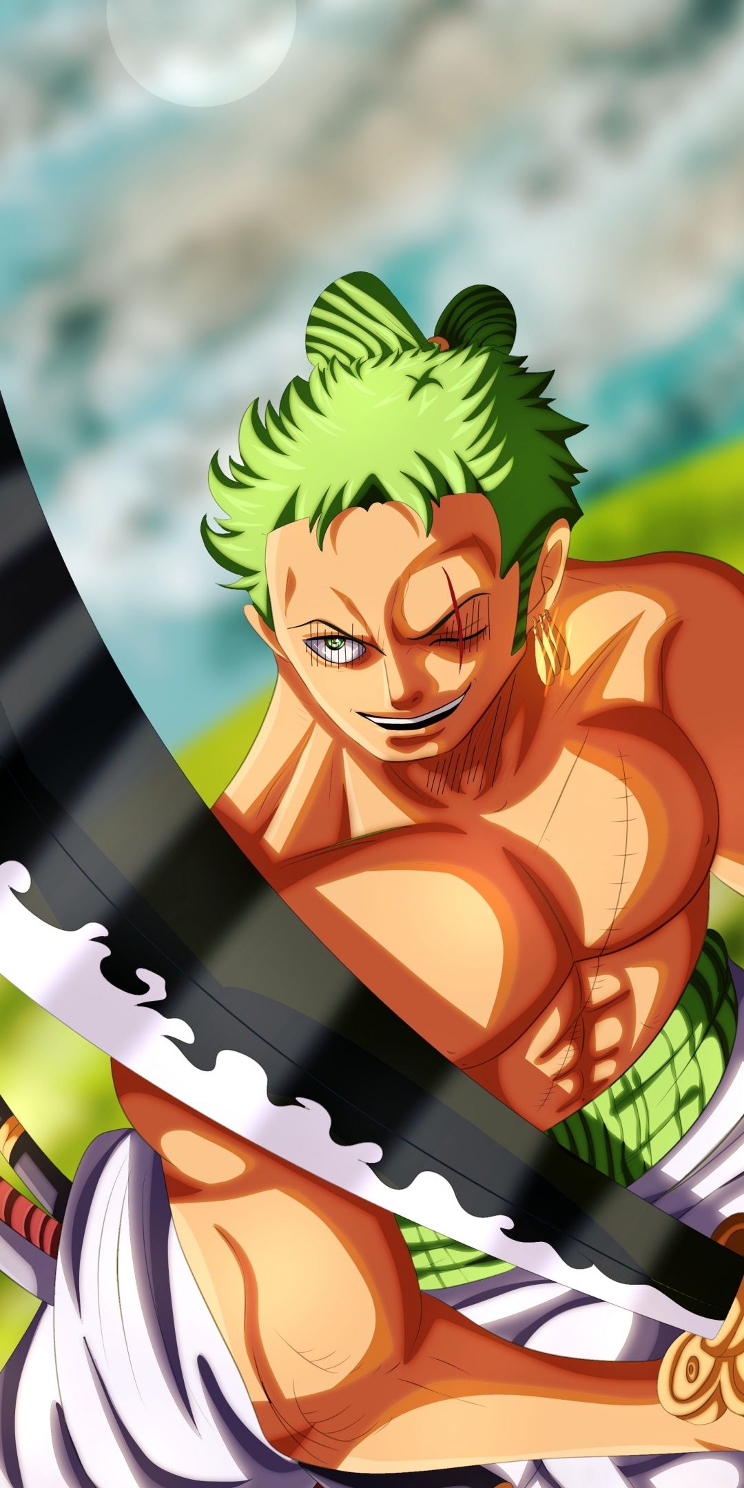 1080x2160 Roronoa Zoro Wallpaper 4K, One Piece