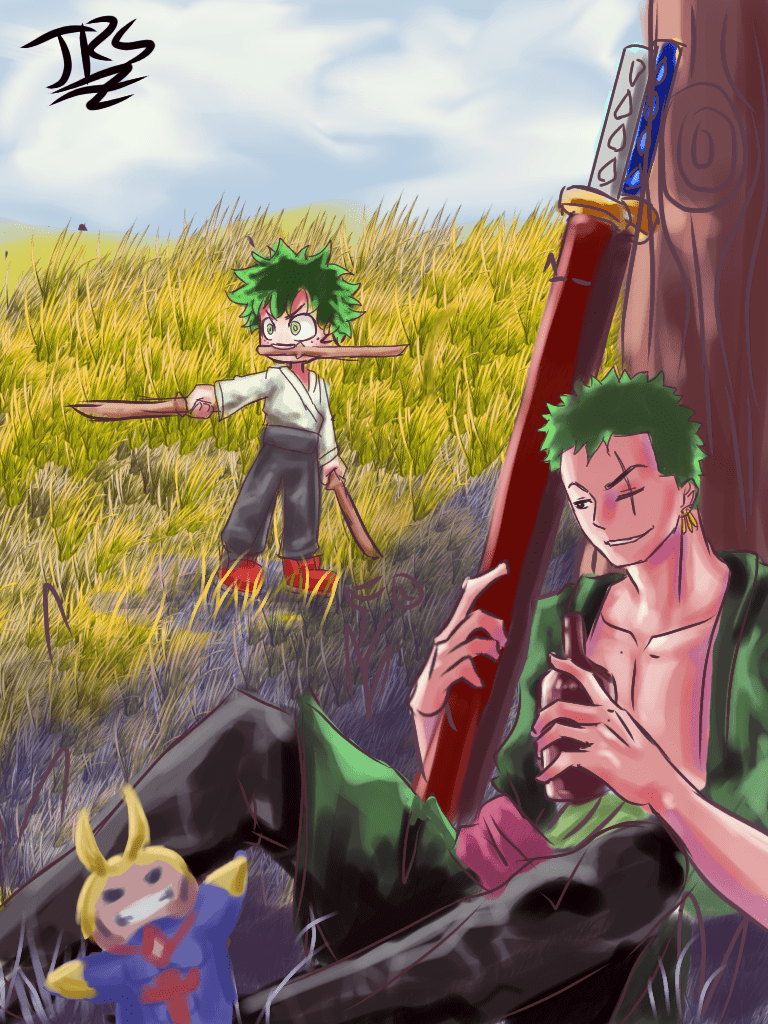 768x1024 Zoro and his son JEARO ART street