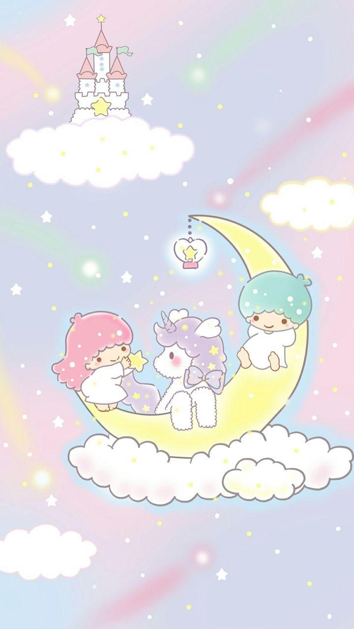 720x1280 art, baby, background, beautiful, beauty, cartoon, clouds, couple, cute art, cute baby, drawing, illustration, kawaii, moon, pastel, rainbow, sanrio, stars, sweets, unicorn, wallpaper, we heart it, little twin stars, beautiful art, pastel