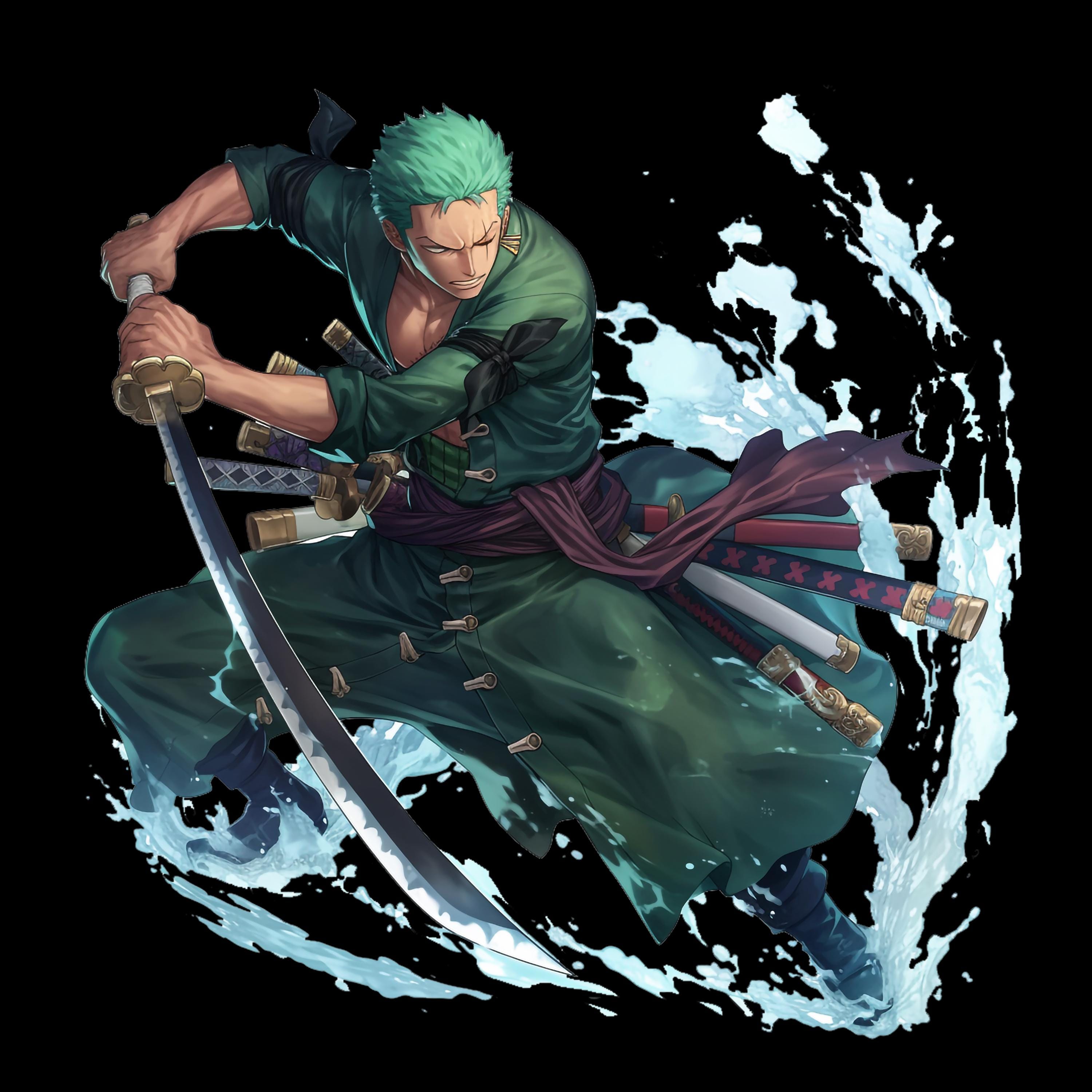 3000x3000 Cute Roronoa Zoro 3D Wallpaper One Piece Roronoa Zoro Super Figure Collection Figurine