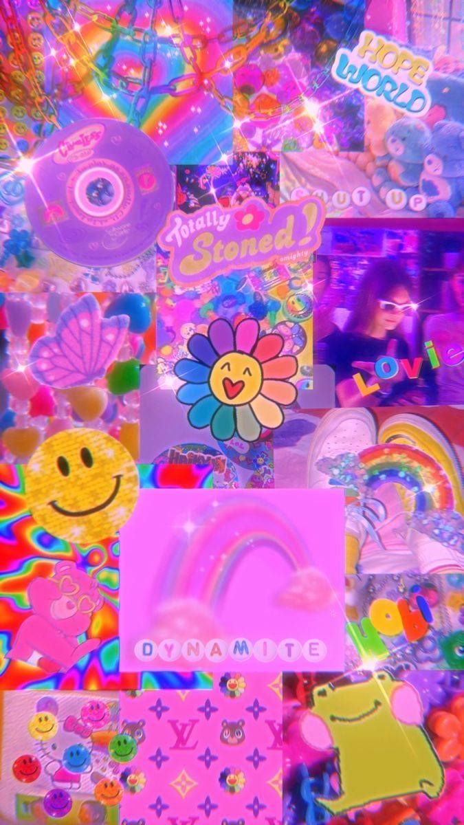 675x1200 Download Kidcore Pink Purple Aesthetic Wallpaper