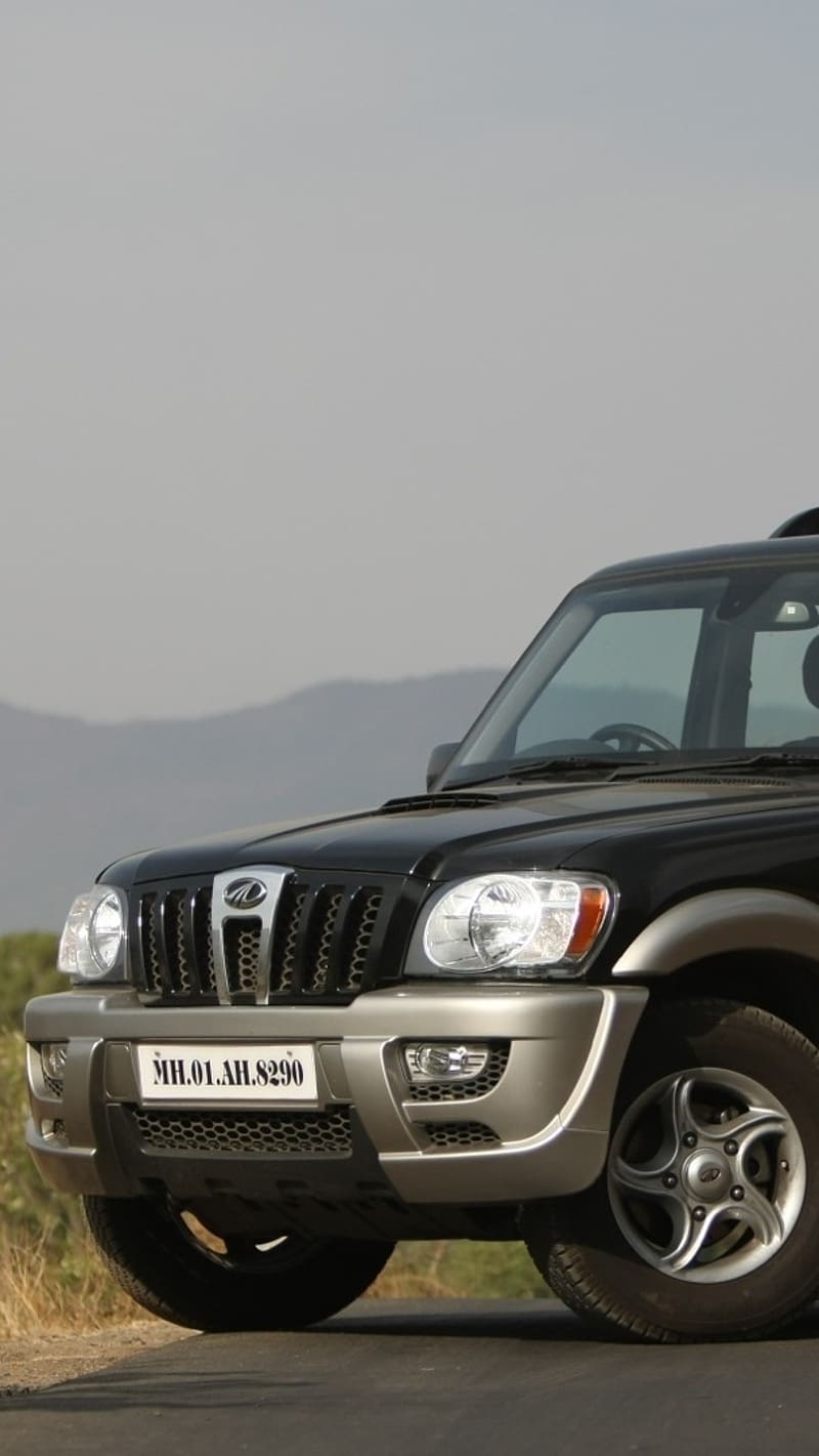 800x1421 Scorpio S s11 black, black, car, HD phone wallpaper