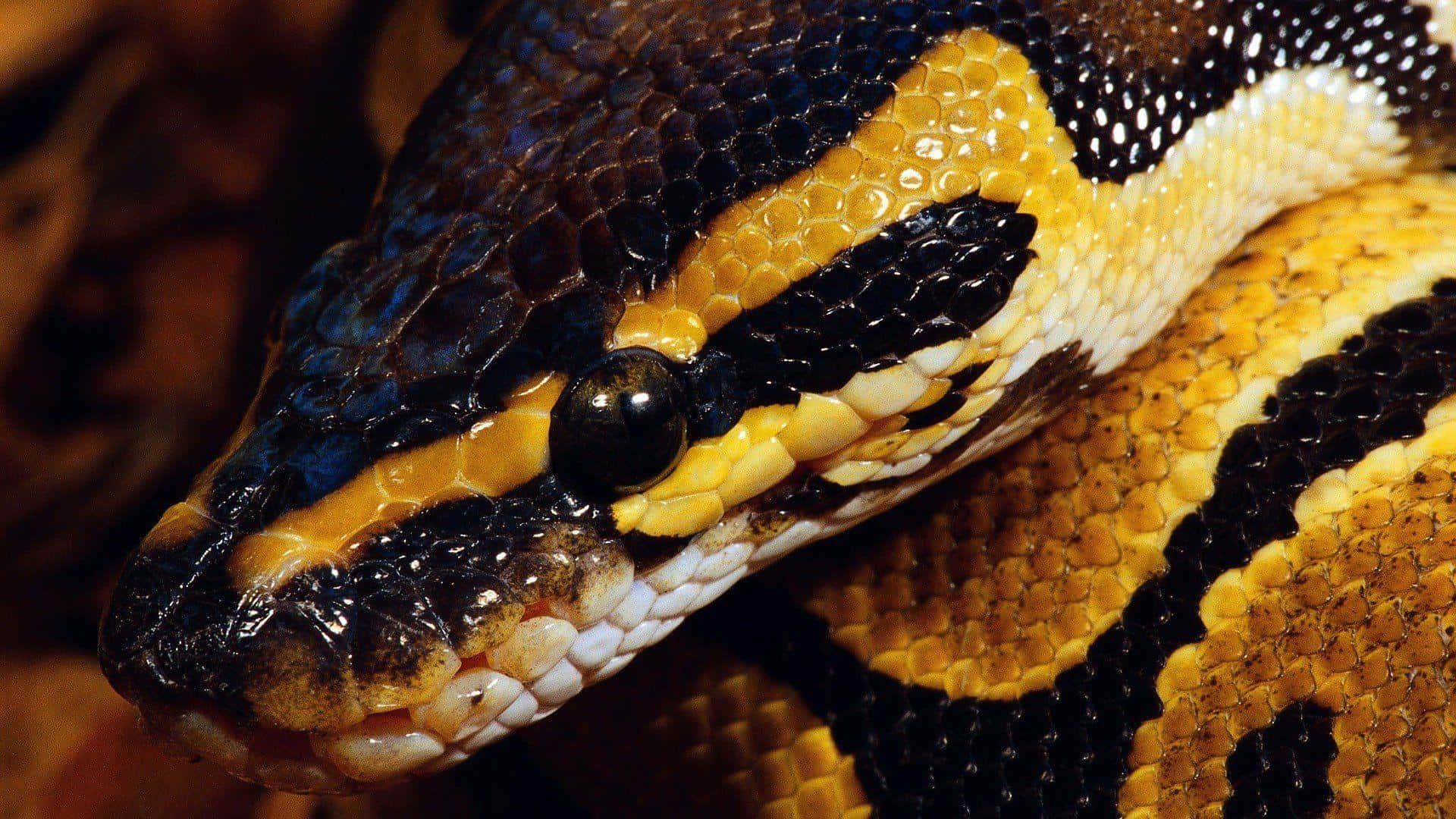 1920x1080 Download A Snake With A Yellow And Black Head Wallpaper