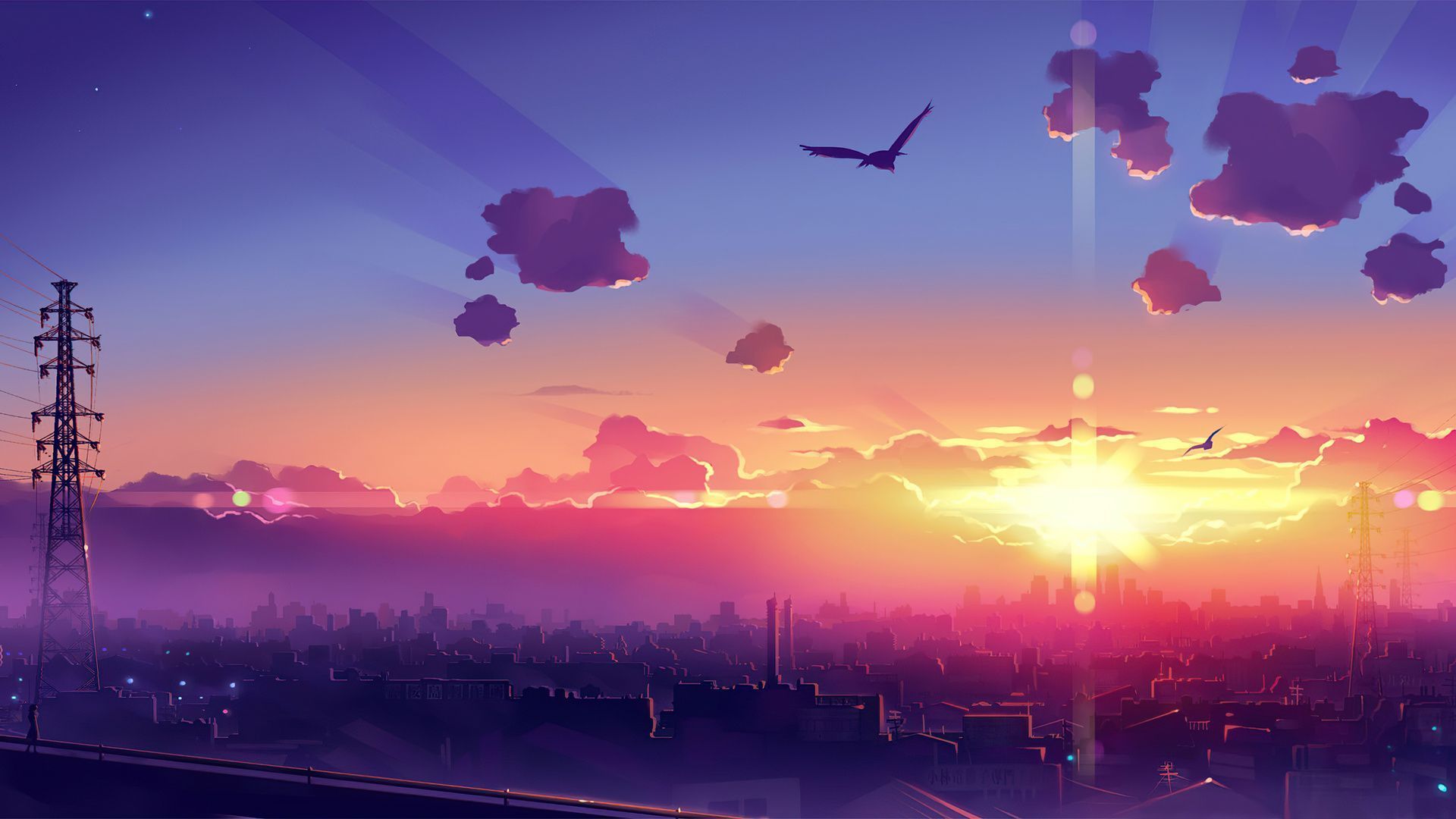 1920x1080 Anime Scenery Sunset 4k Laptop Full HD 1080P , HD 4k Wallpaper, Image, Background, Photos and Picture