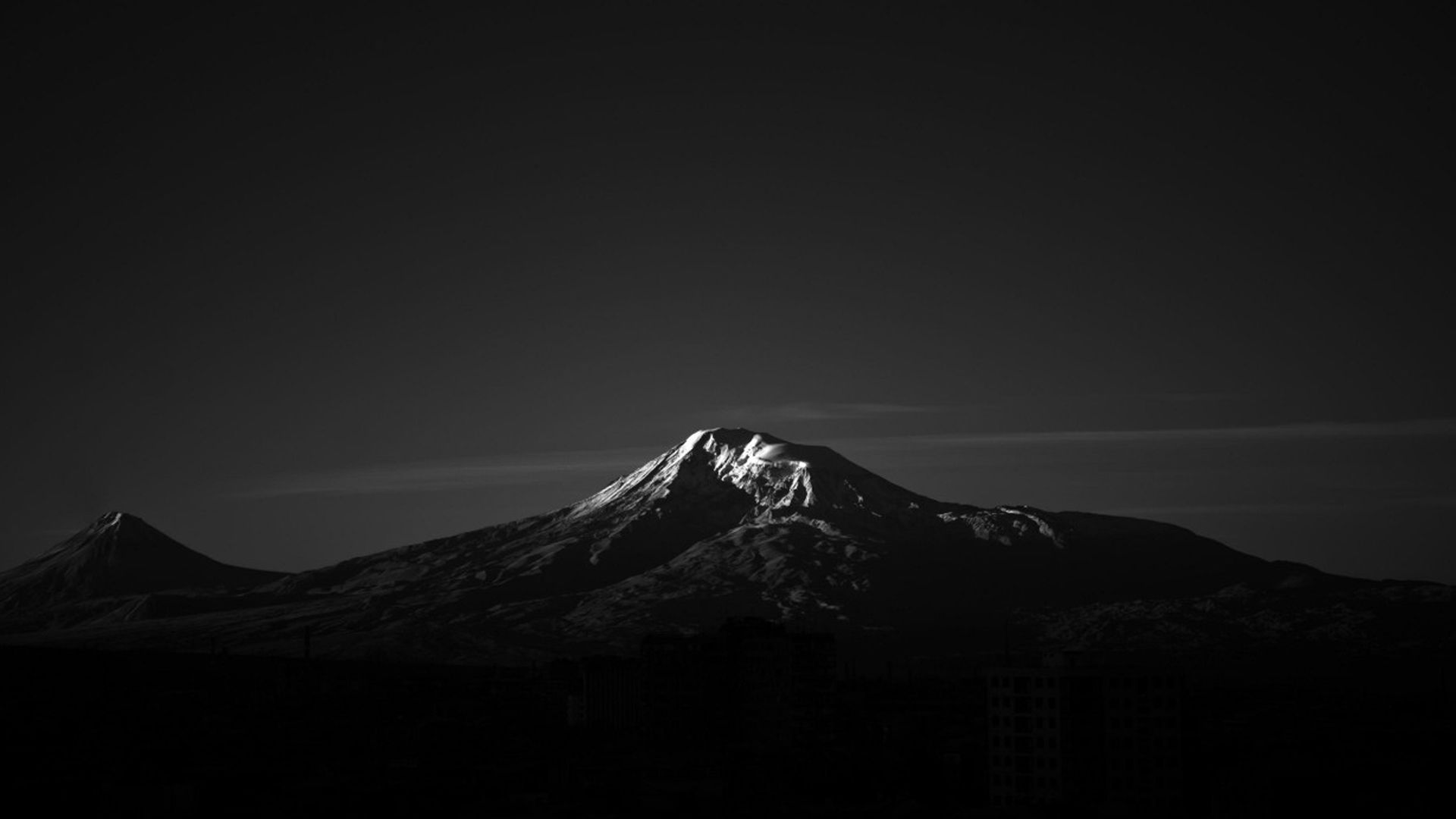 1920x1080 Fuji Mountain Black HD Black Aesthetic Wallpaper