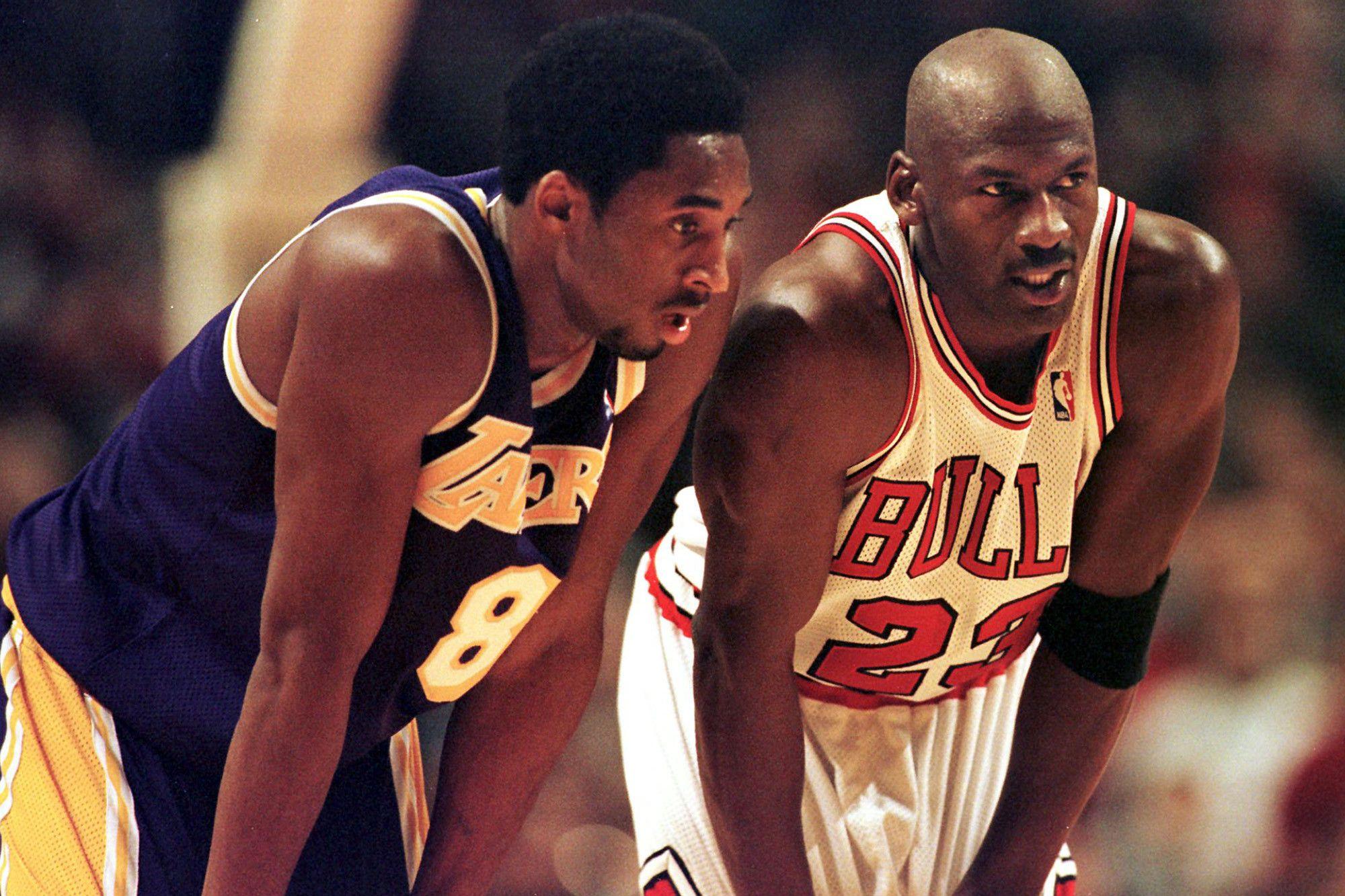 Download NBA Legendary Rivalry  Kobe Bryant and Michael Jordan Wallpaper   Wallpaperscom