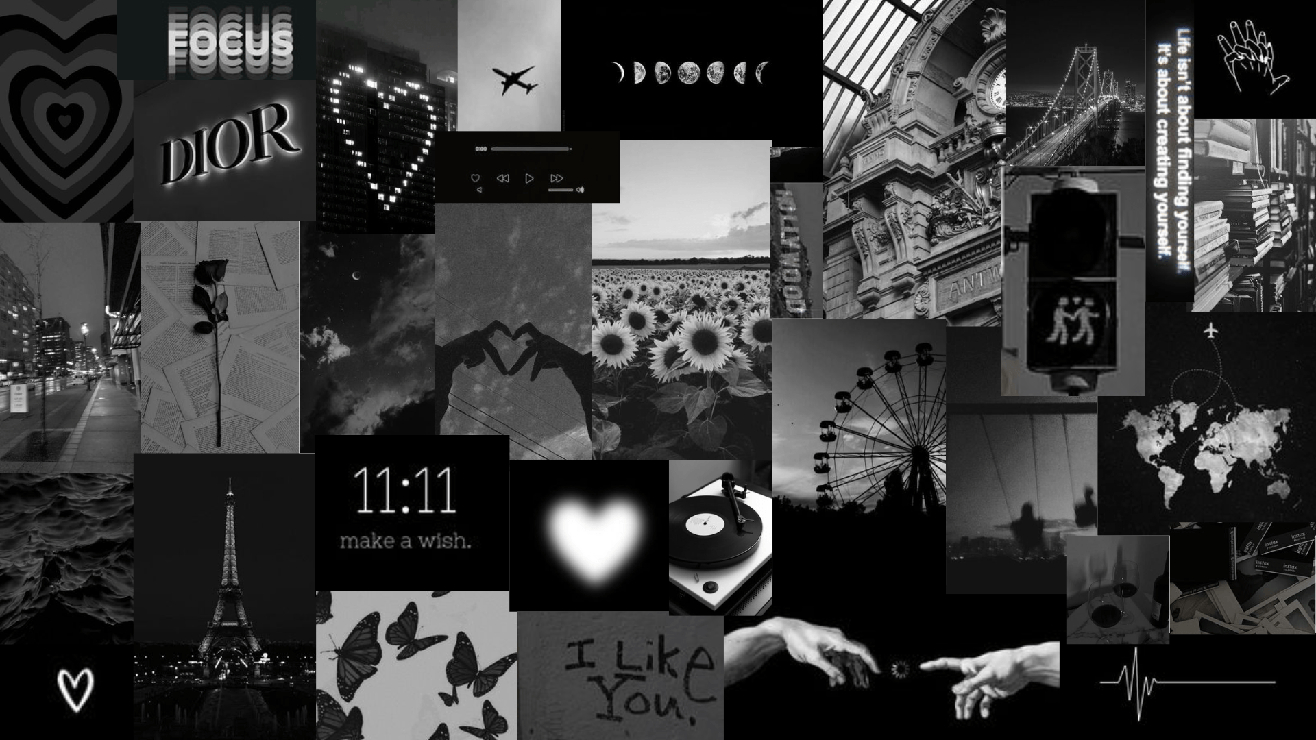 1920x1080 Black Collage Laptop Wallpaper, HD Black Collage Laptop Background