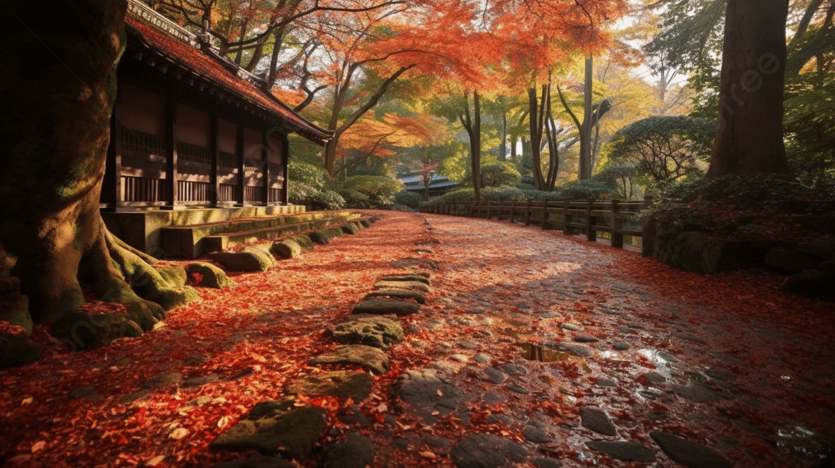1200x673 Autumn Paths In Kyoto Fhd 44 Background, Autumn Leaves In Nara Park, Nara Prefecture, HD Photography Photo Background Image And Wallpaper for Free Download