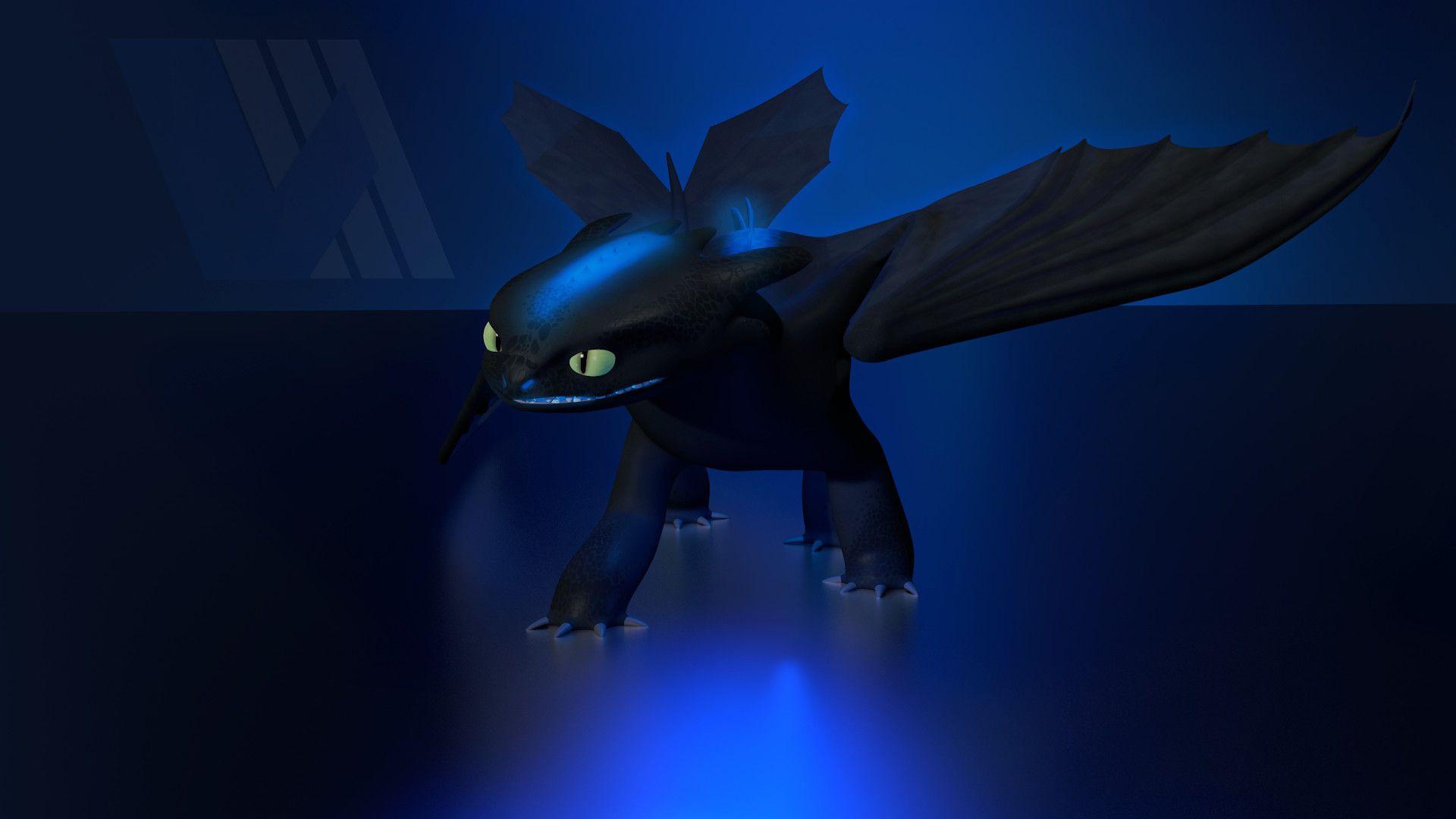 1920x1080 Night Fury Wallpaper