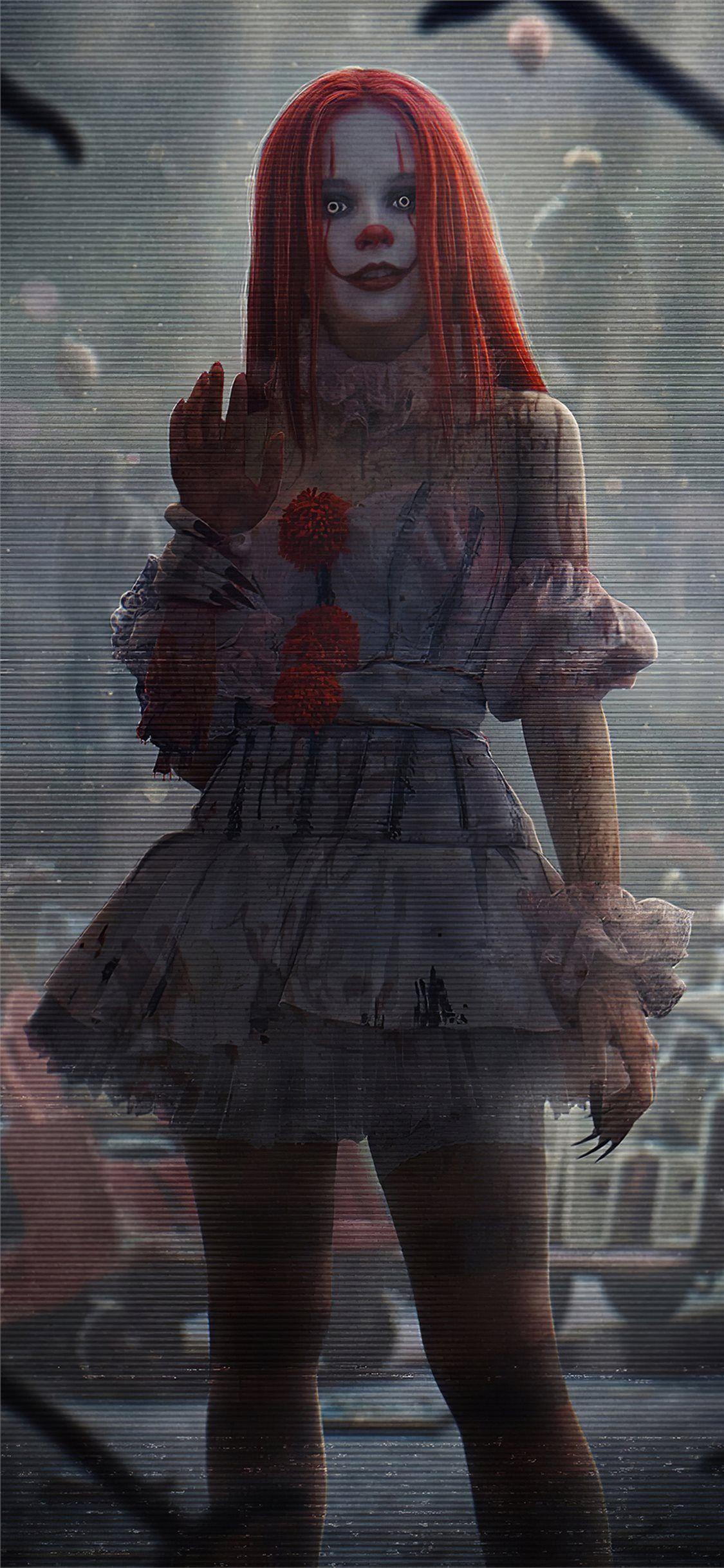 1125x2436 it clown girl 4k iPhone X Wallpaper Free Download