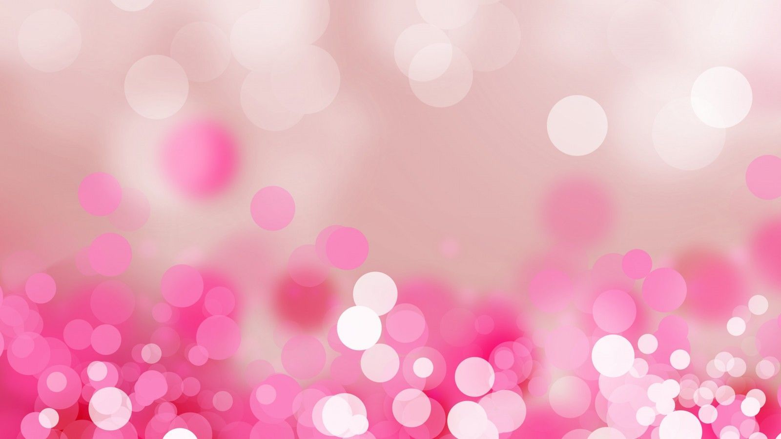 1600x900 White Pink Bokeh Rounds Pink Background 4K HD Pink Background Wallpaper