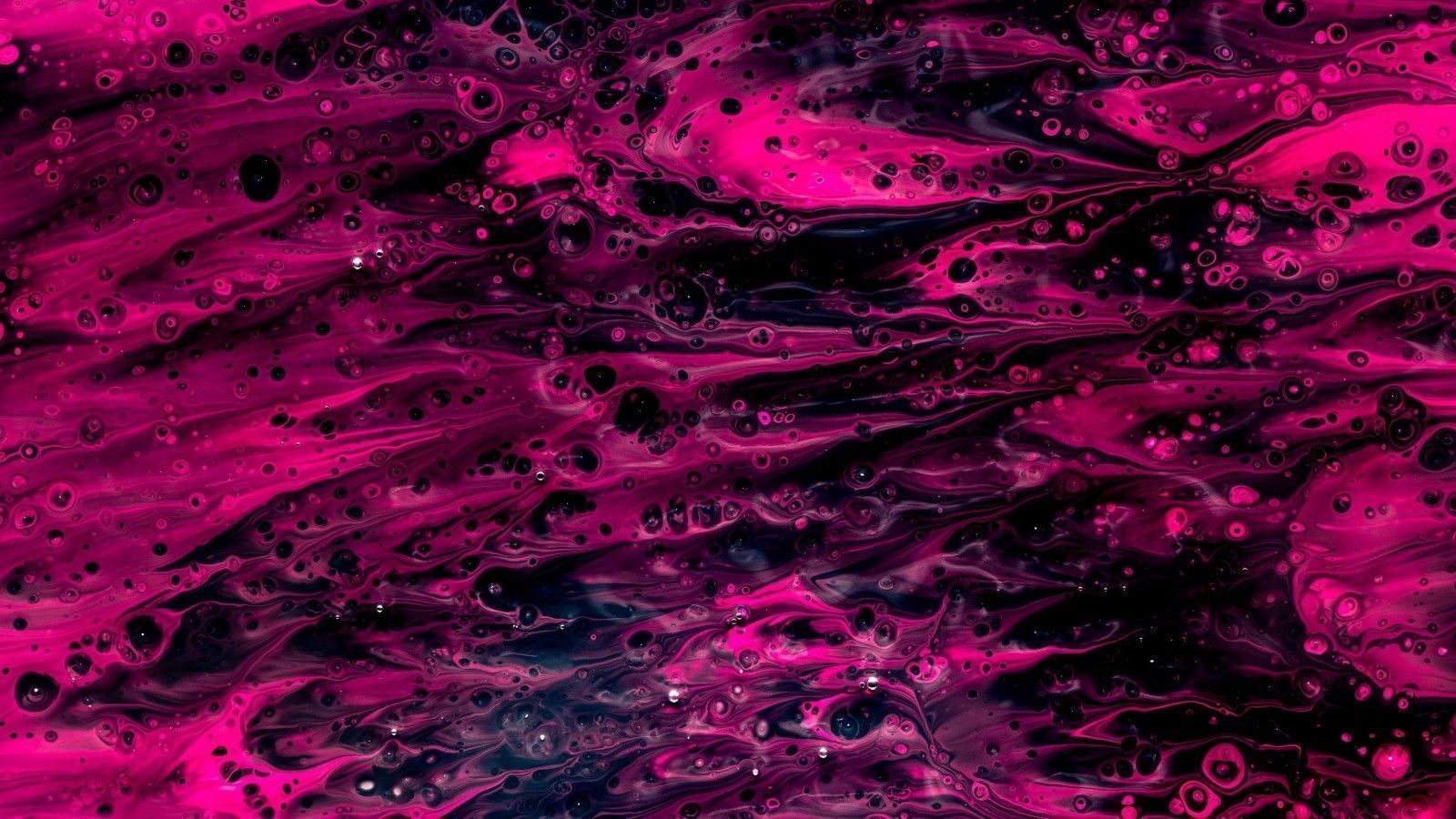 1600x900 Pink Black Dark Paint Stains 4K HD Abstract Wallpaper