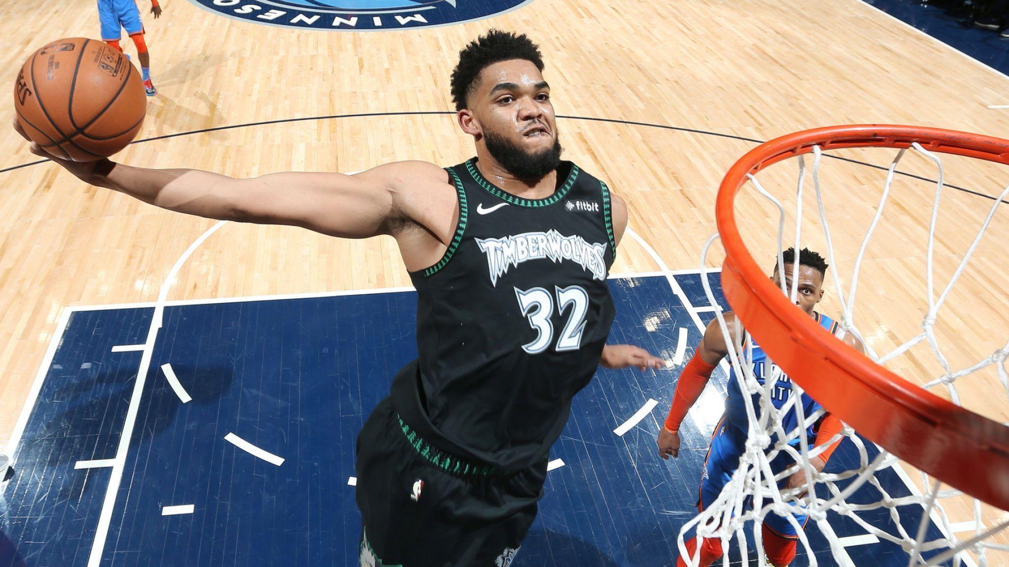 2048x1152 Karl Anthony Towns Throws Down Huge Dunk As Minnesota Timberwolves