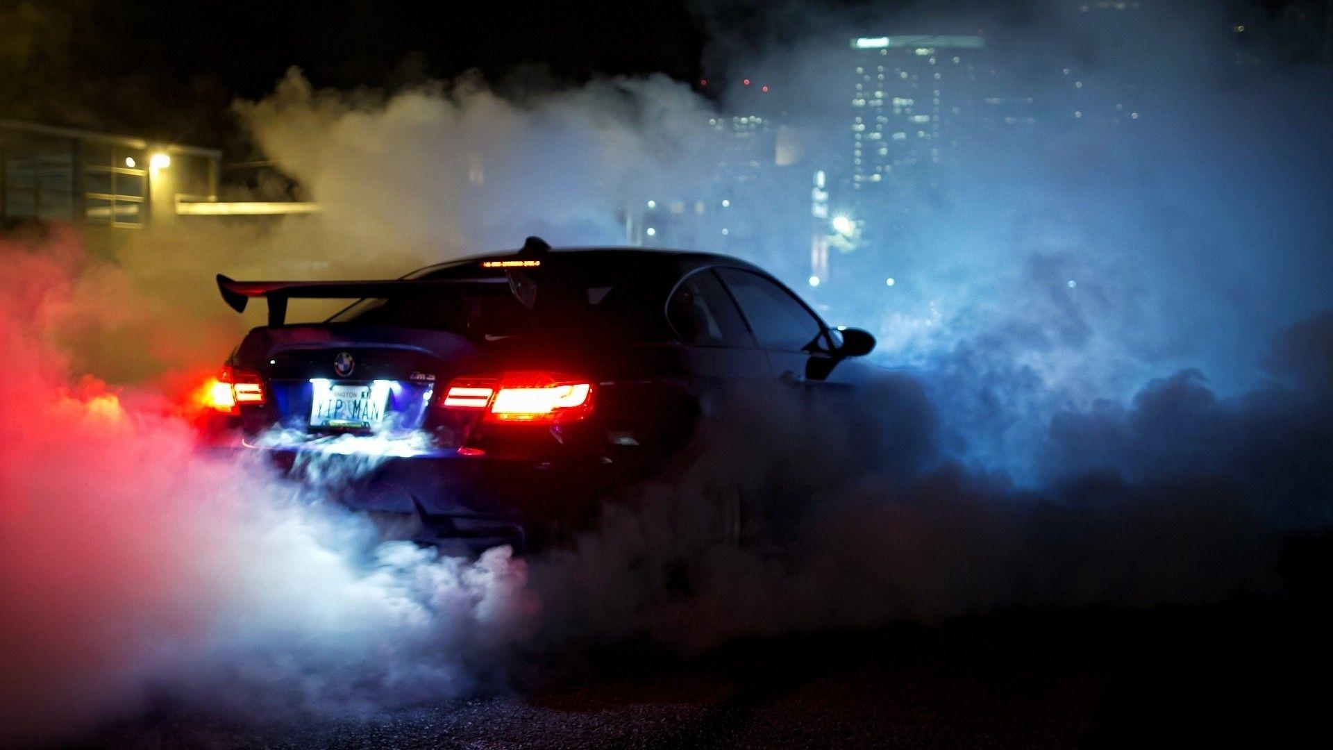 1920x1080 BMW, dark, night, cars, smoke, vehicles, BMW M BMW 3 Series