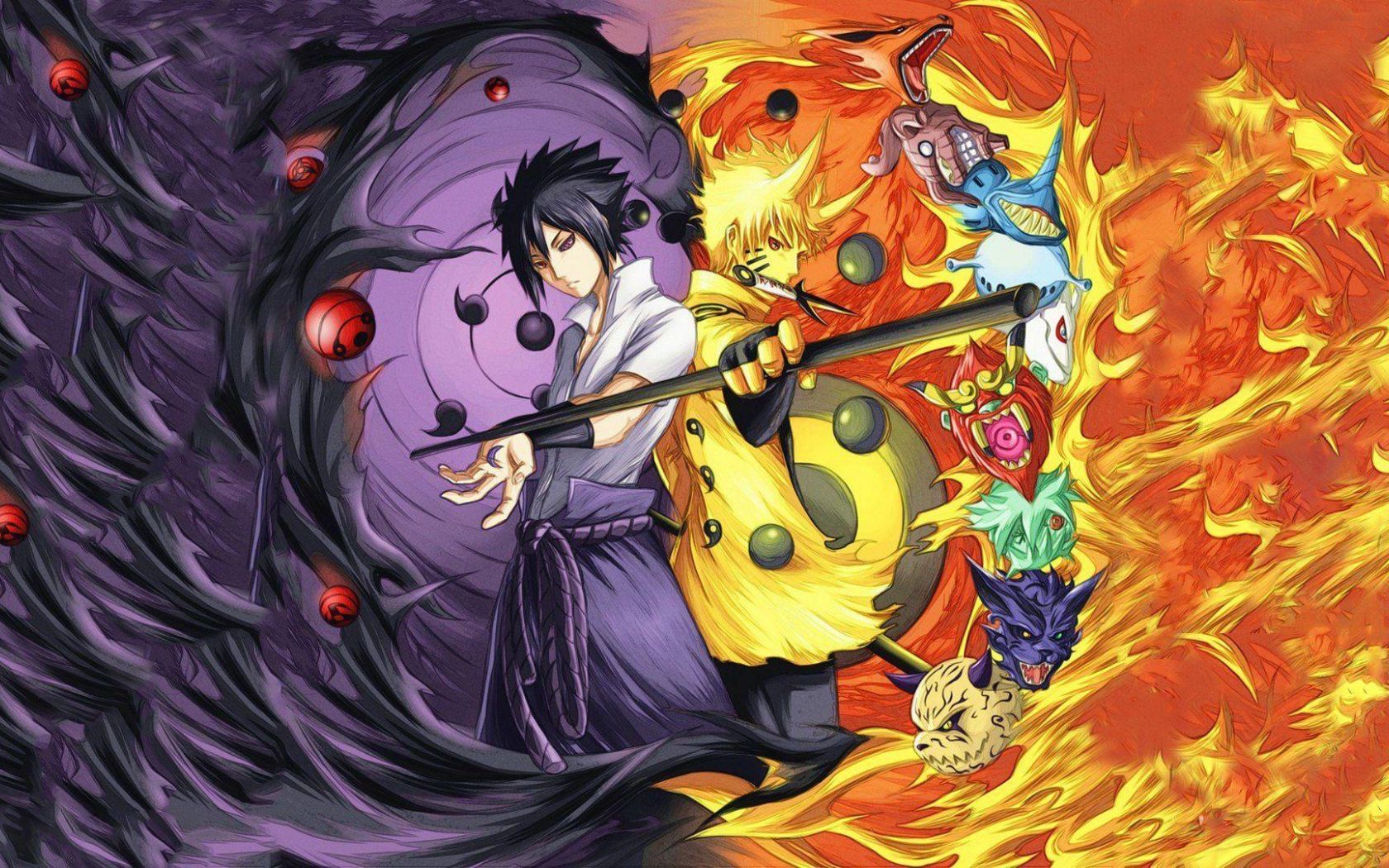 1680x1050 Naruto And Sasuke Drip Wallpaper