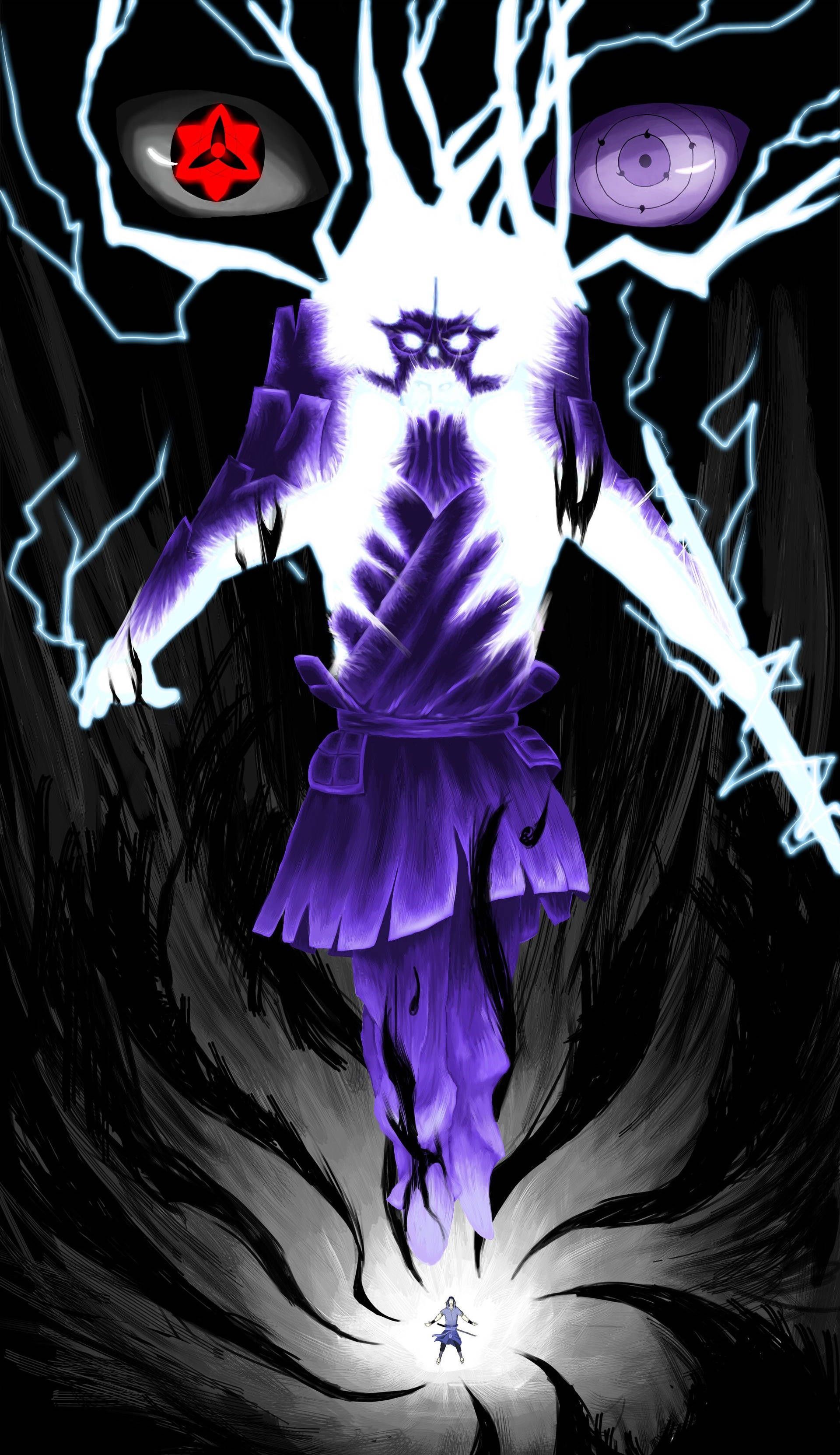 1920x3325 Download Dark Chakra Sasuke Naruto iPhone Wallpaper