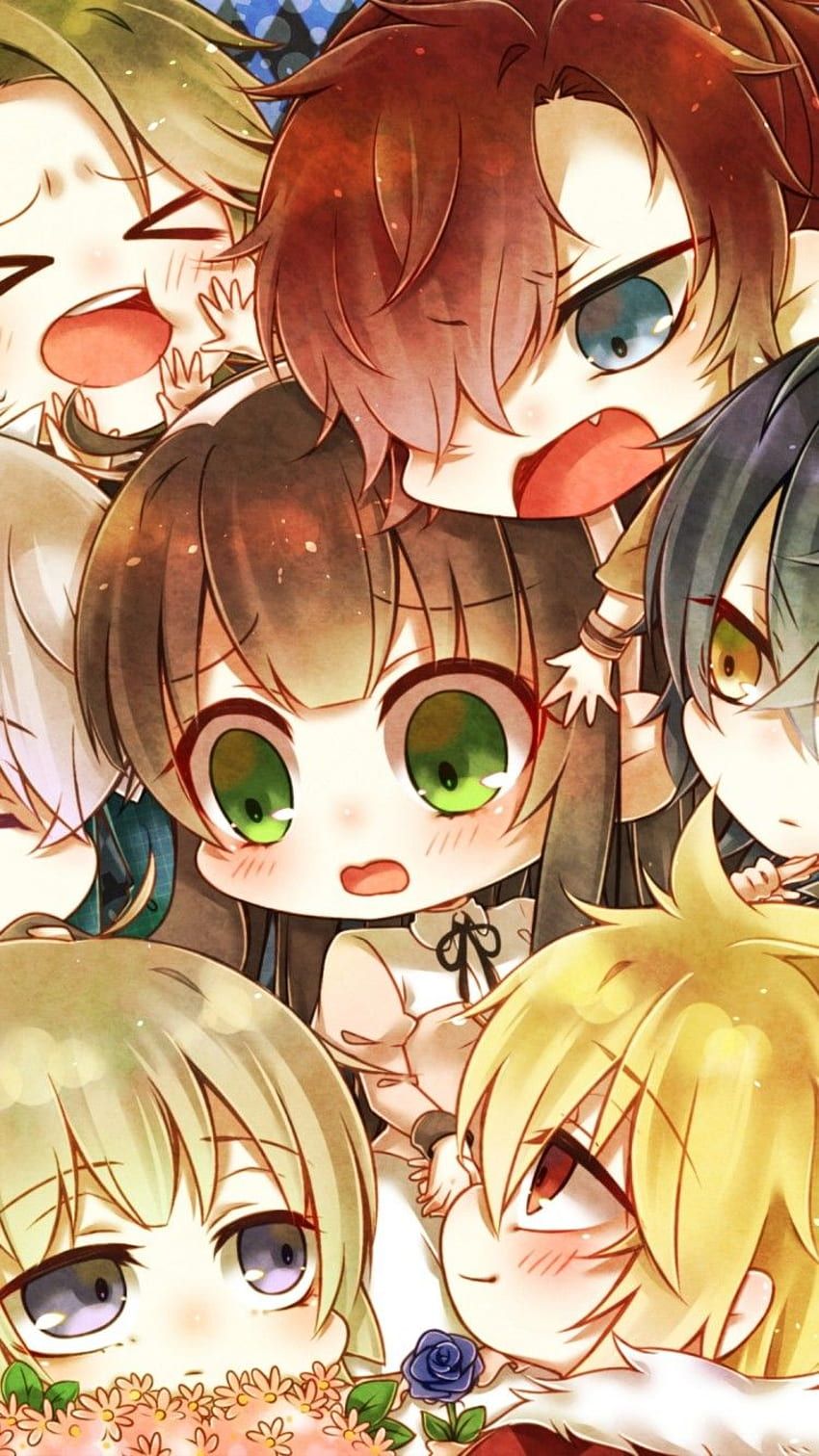 850x1512 Clock Zero, Visual Novel, Chibi, Anime Boys, Chibi Boy and Girl HD phone wallpaper