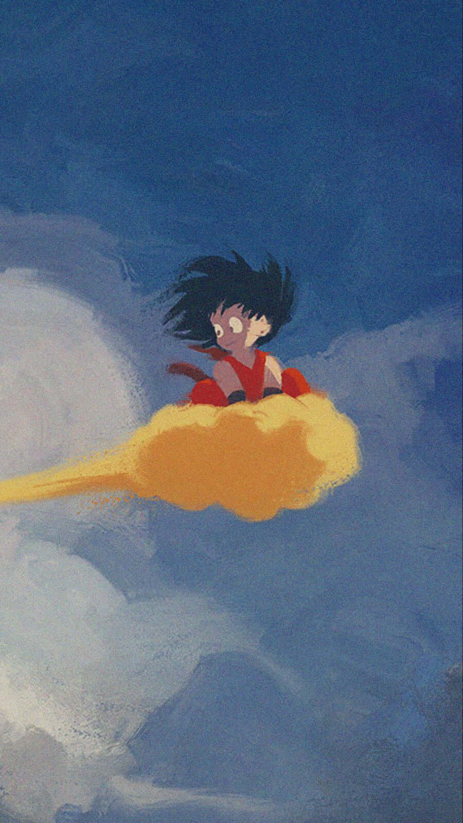 900x1600 Download Goku Flying Nimbus Cloud Wallpaper