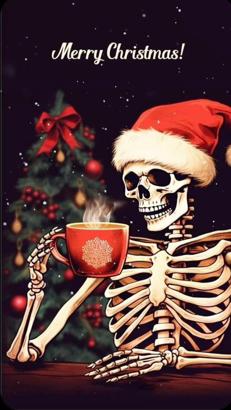 736x1308 Skull art. Christmas wallpaper iphone cute, Creepy christmas, Scary christmas