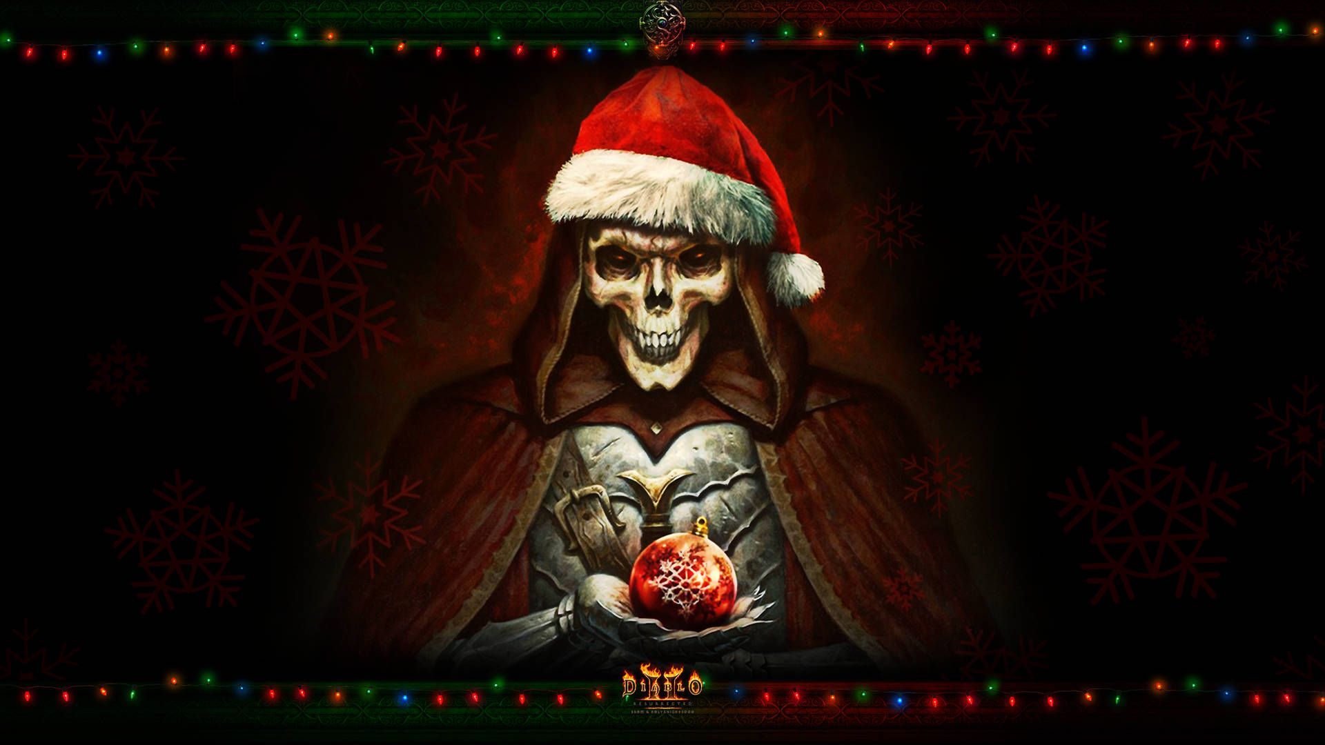 1920x1080 Download Scary Christmas With A Red Bauble Wallpaper