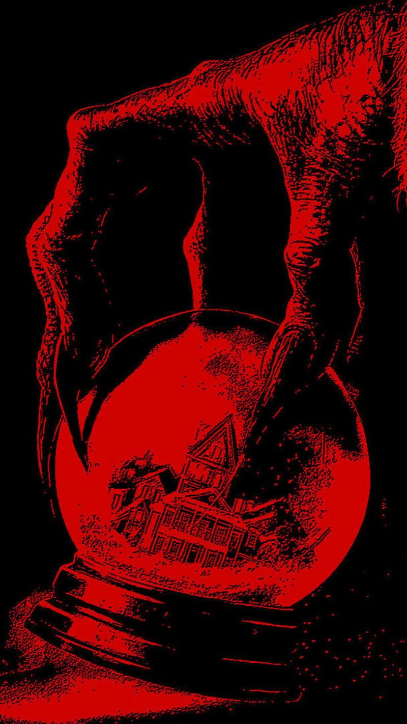 800x1422 Krampus, awesome, black, christmas, cool, creepy, holiday, monochrome, red, HD phone wallpaper