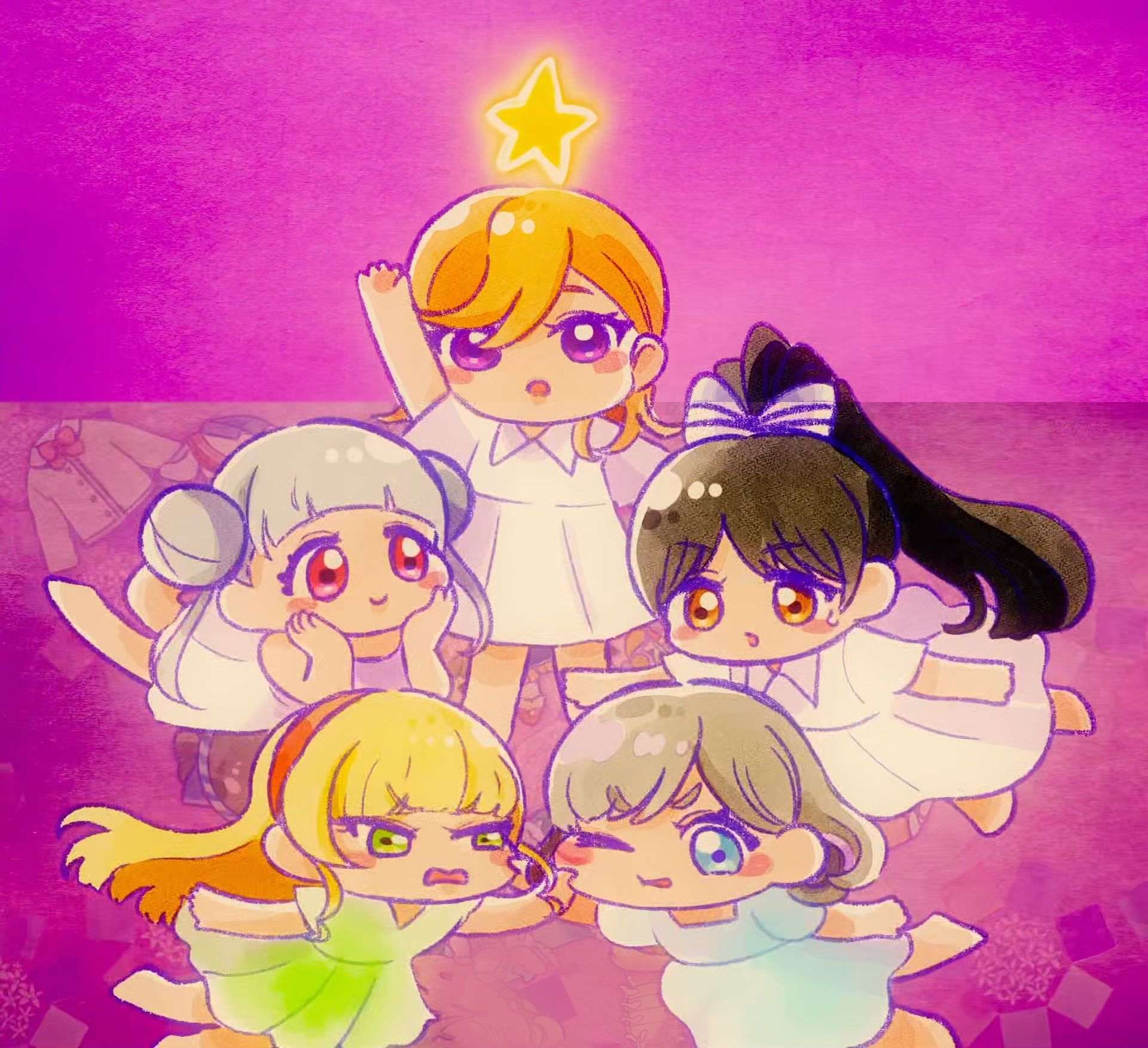 1920x1752 Quickly stitched together one of the group image from the last Liella no Uta!