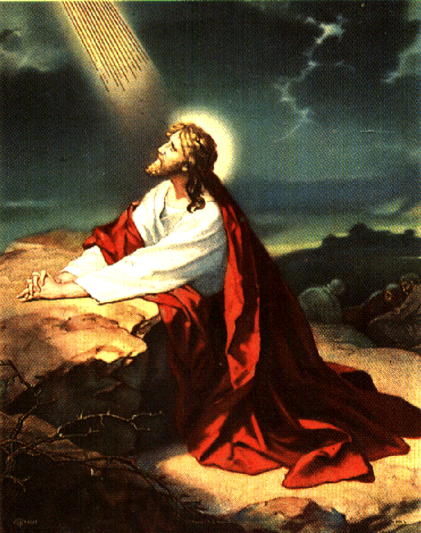 834x1056 Jesus praying in Gethsemane
