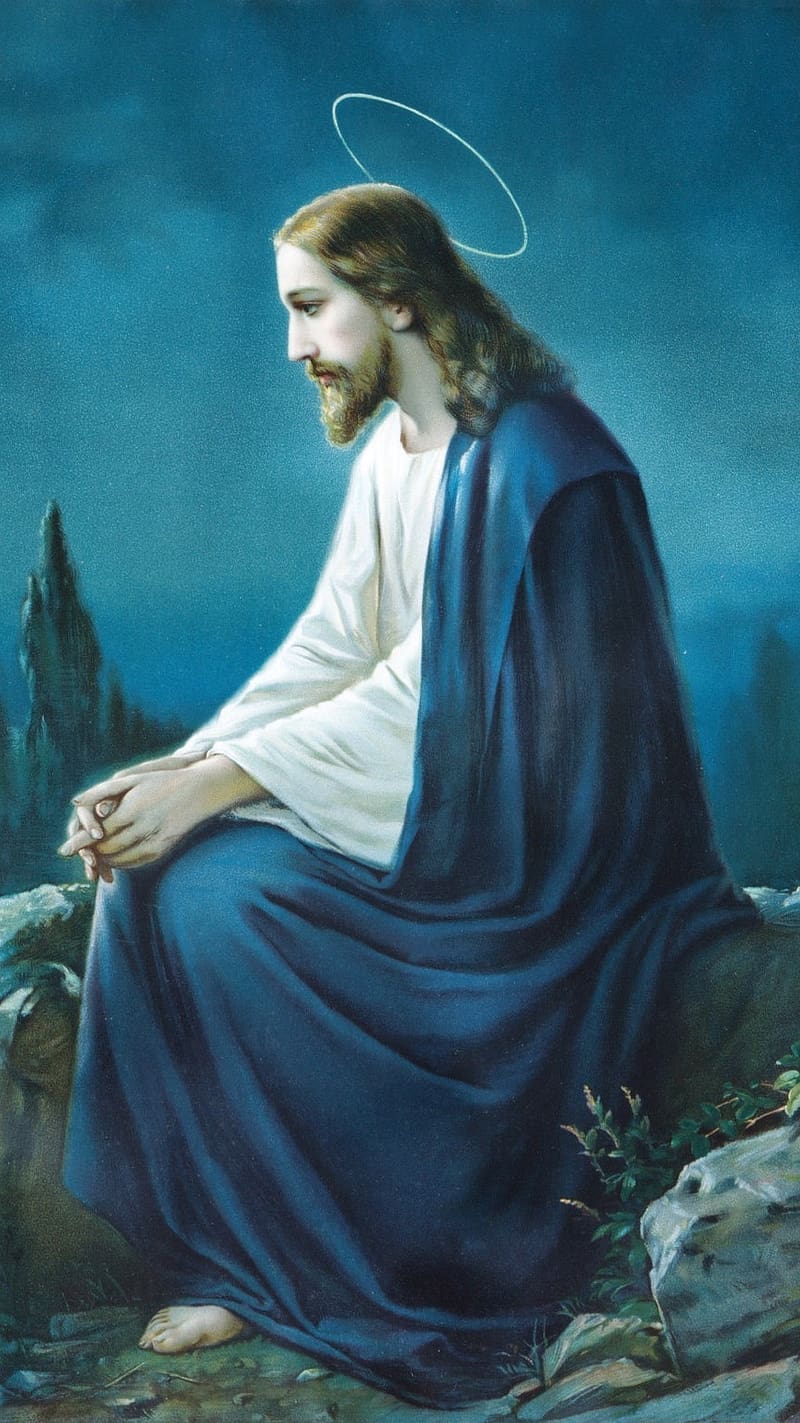 800x1423 God Jesus Christ Gethsemane, god, jesus christ gethsemane, lord, blue sky, HD phone wallpaper