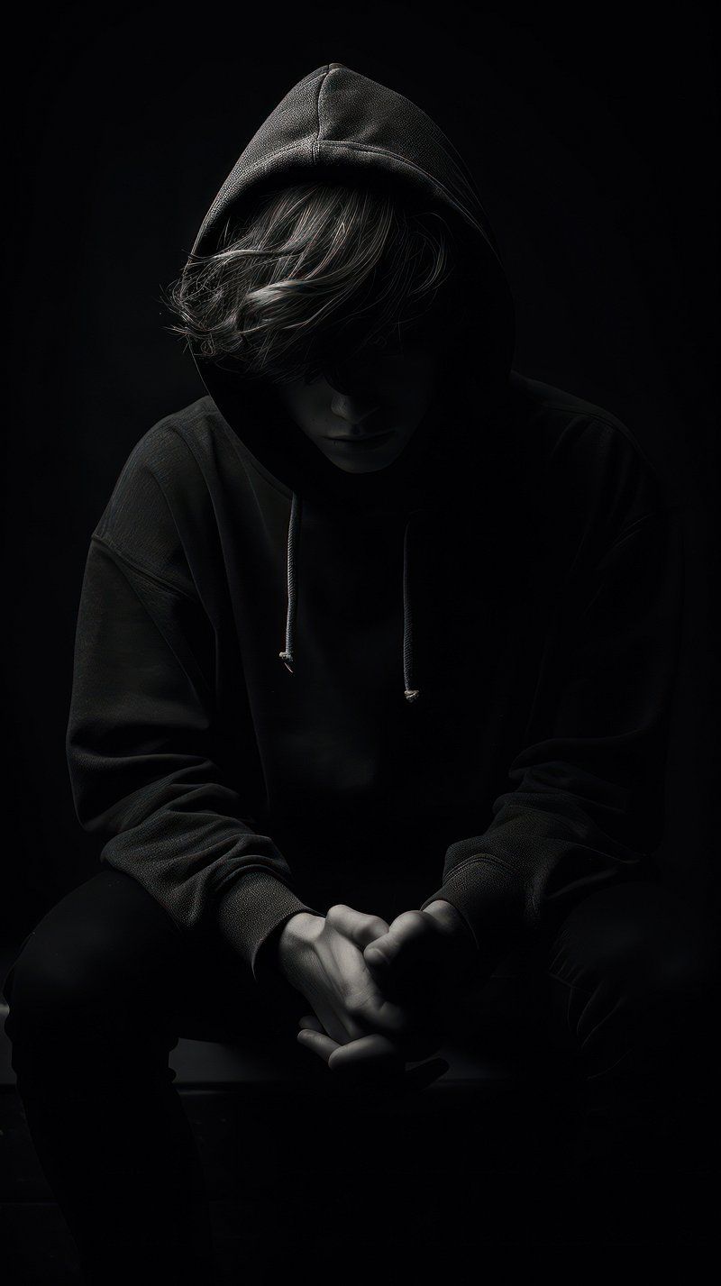 800x1427 Wallpaper Sad Black Image Wallpaper