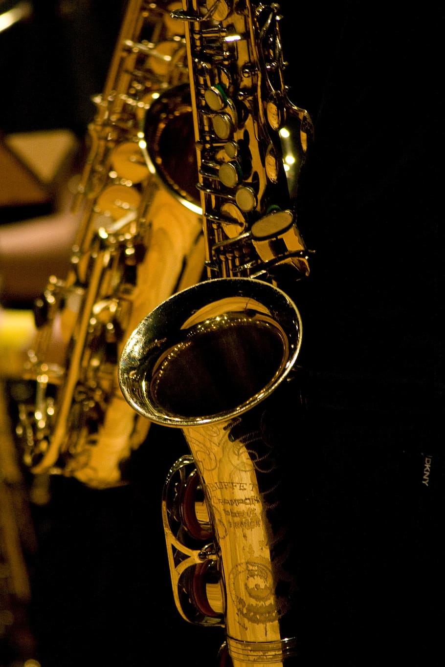 910x1365 HD wallpaper: gold saxophone, brass, golden, live, music, entertainment, band