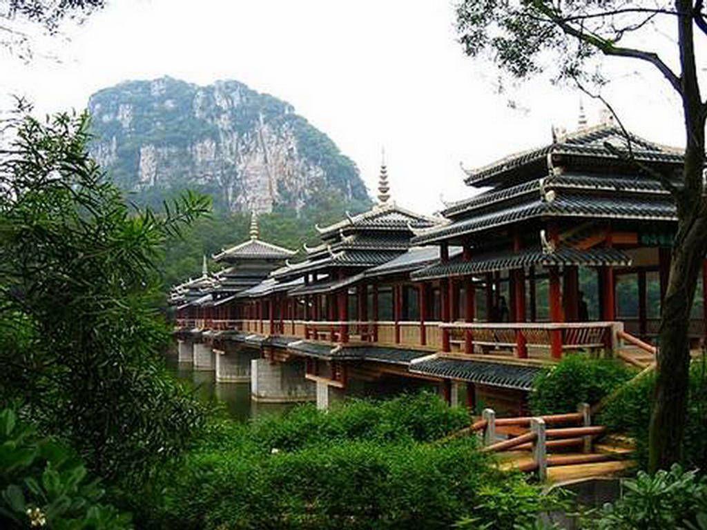1024x768 Rain in chinese village wallpaper. Wallpaper Wide HD
