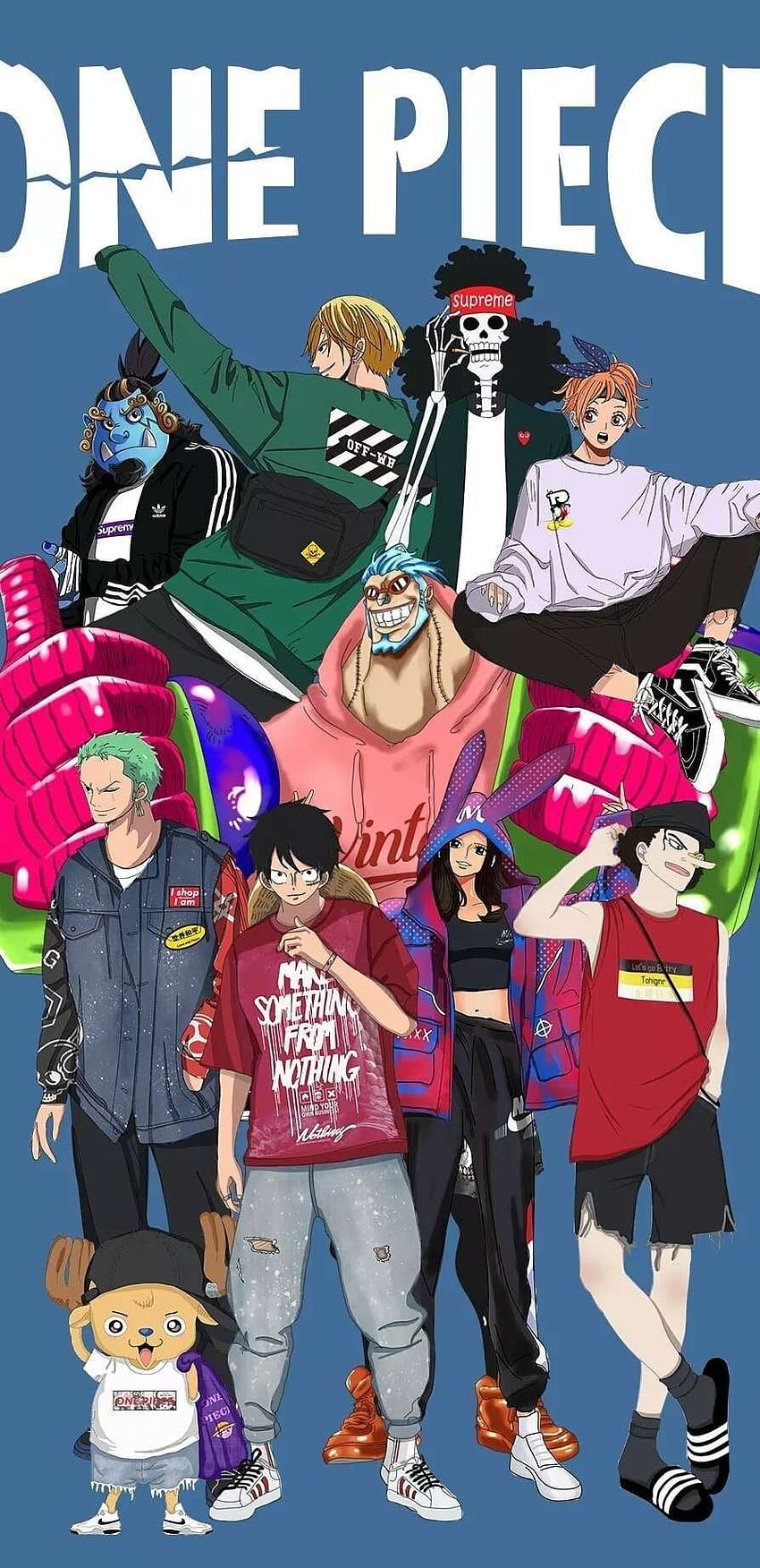 850x1752 Luffy Drip, Luffy Supreme HD phone wallpaper