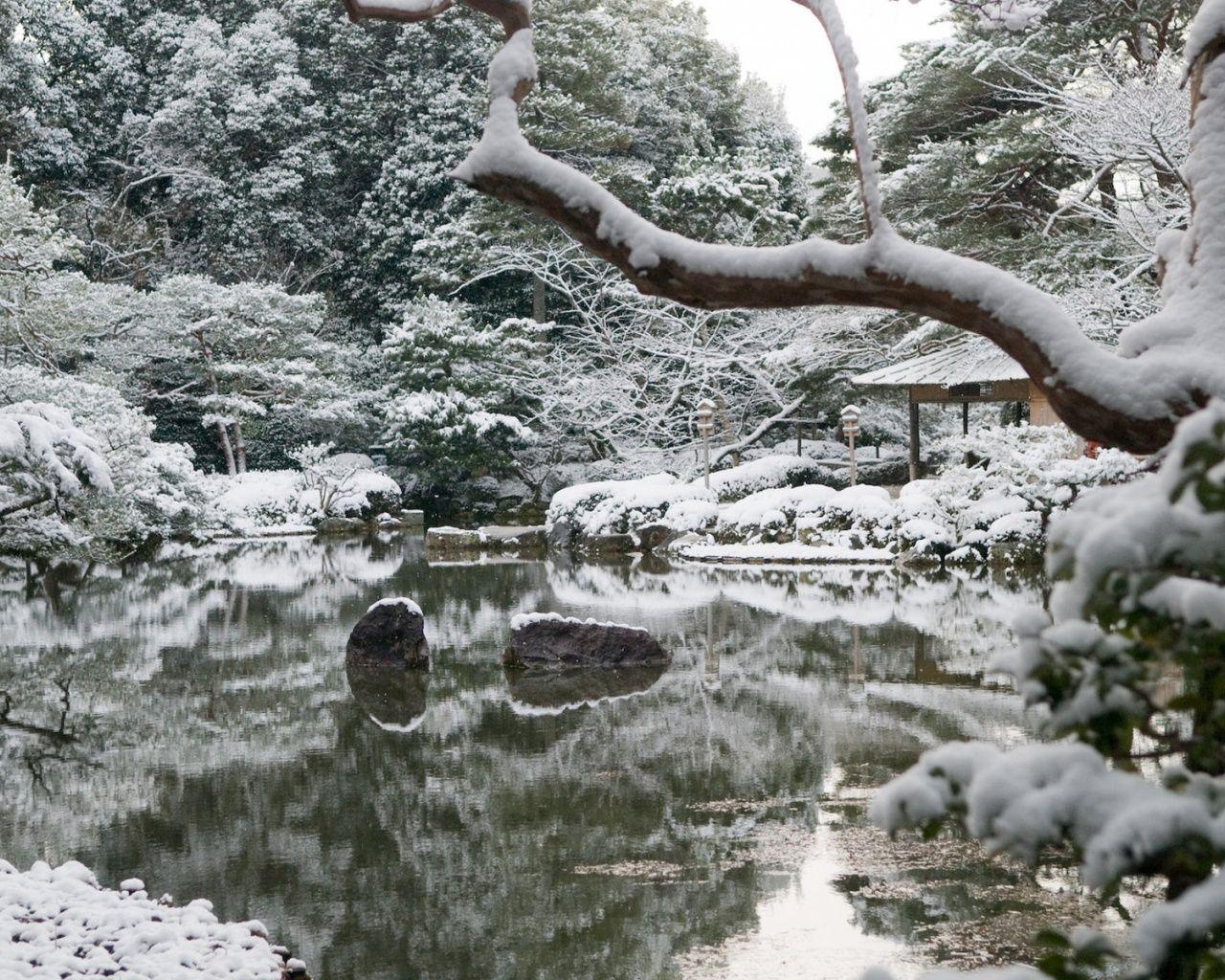 1280x1024 Japan Winter Desktop Background HD 1920x1200