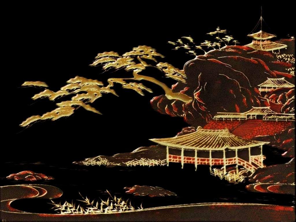1024x768 Free download Chinese Village Wallpaper Art Art Wallpaper