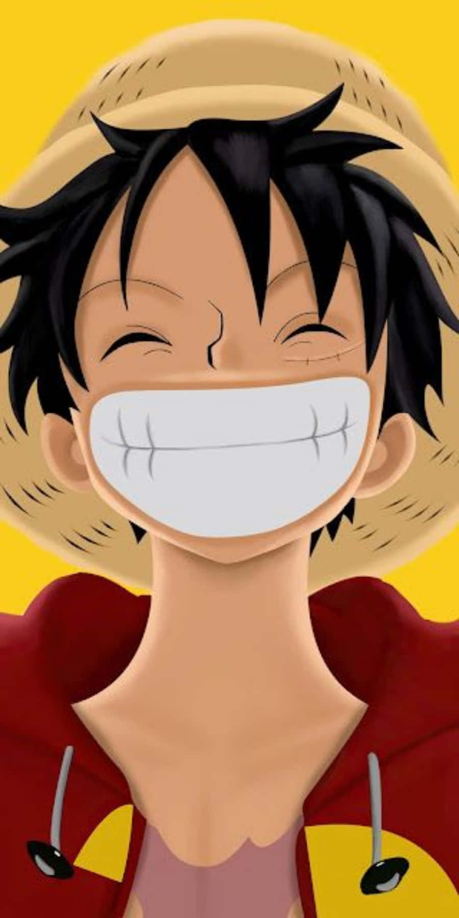 900x1800 Download Smiling One Piece Luffy Phone Wallpaper
