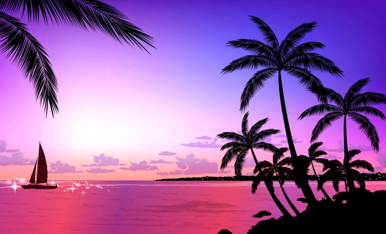 Beach Sunset Purple Wallpapers - Top Free Beach Sunset Purple Backgrounds - WallpaperAccess