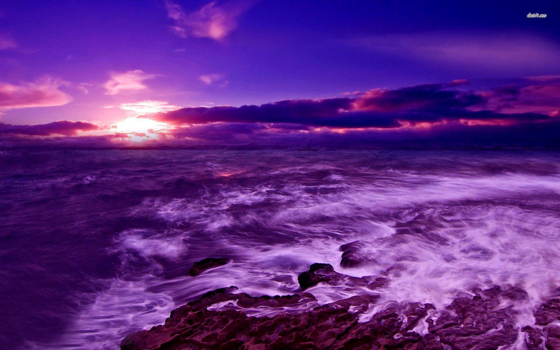 1920x1200 Purple Sunset Wallpaper