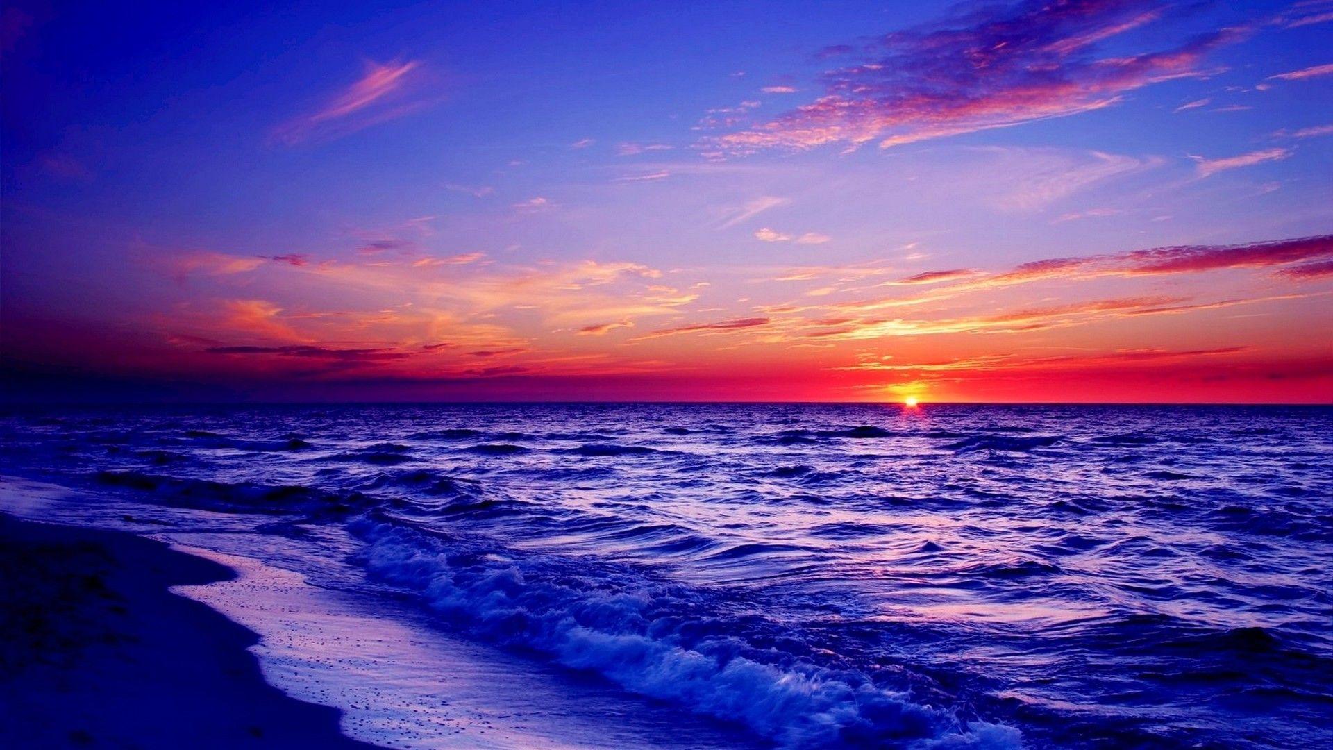 Purple Beach Sunset Wallpapers - Top Free Purple Beach Sunset ...