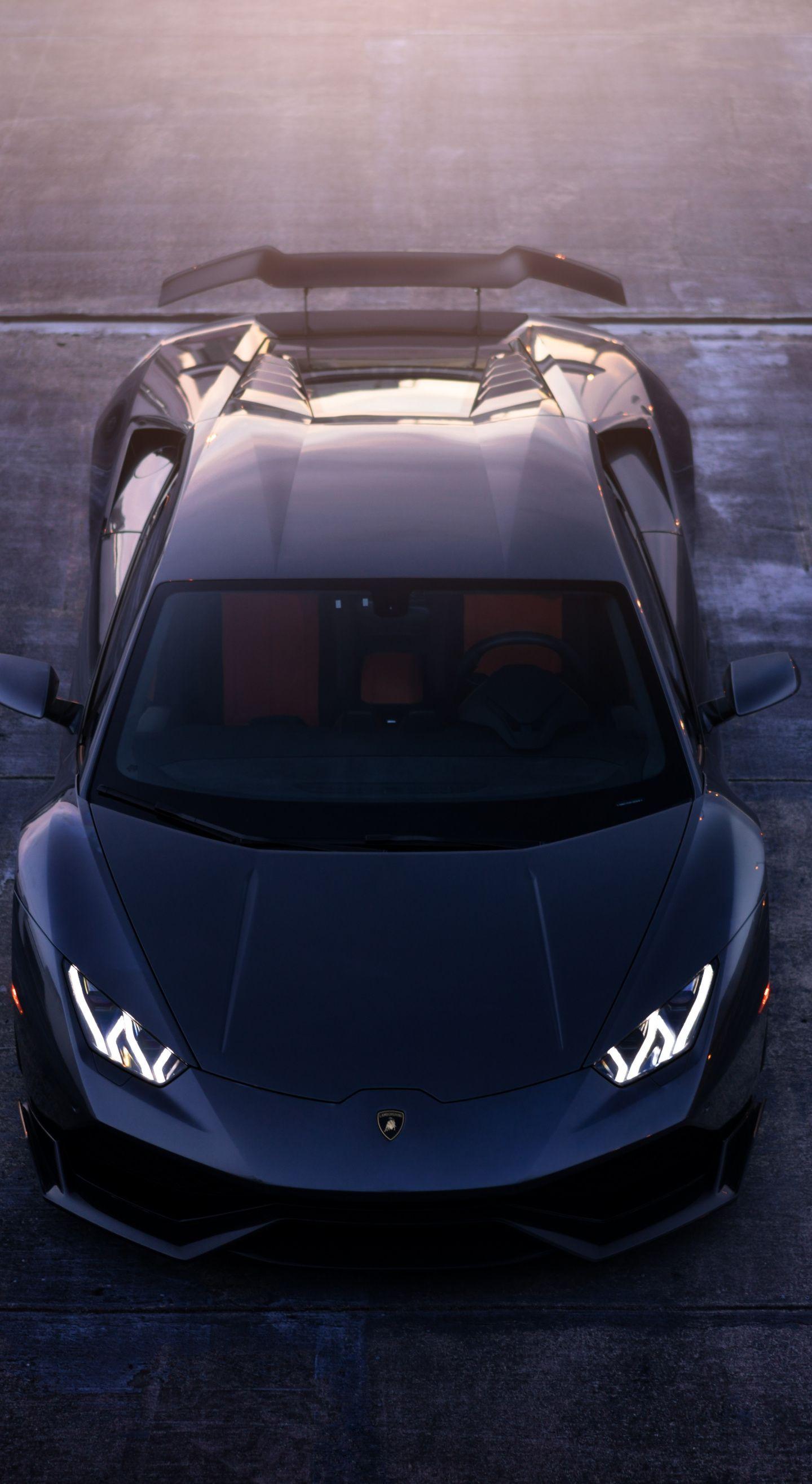 1440x2630 Download Black, Lamborghini Aventador, front wallpaper, 1440x2630