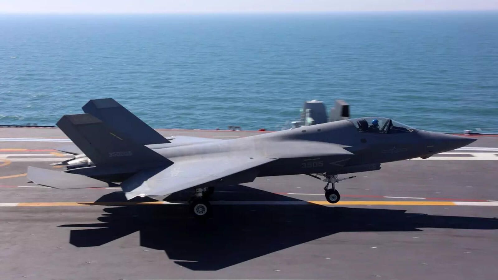 1600x900 China's J 35 Fighter Beats F 35C, Becomes First Stealth Jet To Be Launched From An Aircraft Carrier Using EMALS; Fujian Breaks US Navy's Monopoly, Watch Video Economic Times