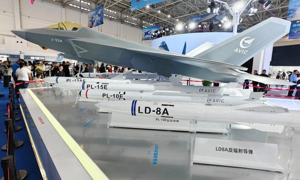 1200x720 The New Stealth Fighter Shenyang J 35 Of The Chinese Navy And Air Force Would Be Equipped With The LD 8A Anti Radiation Missile